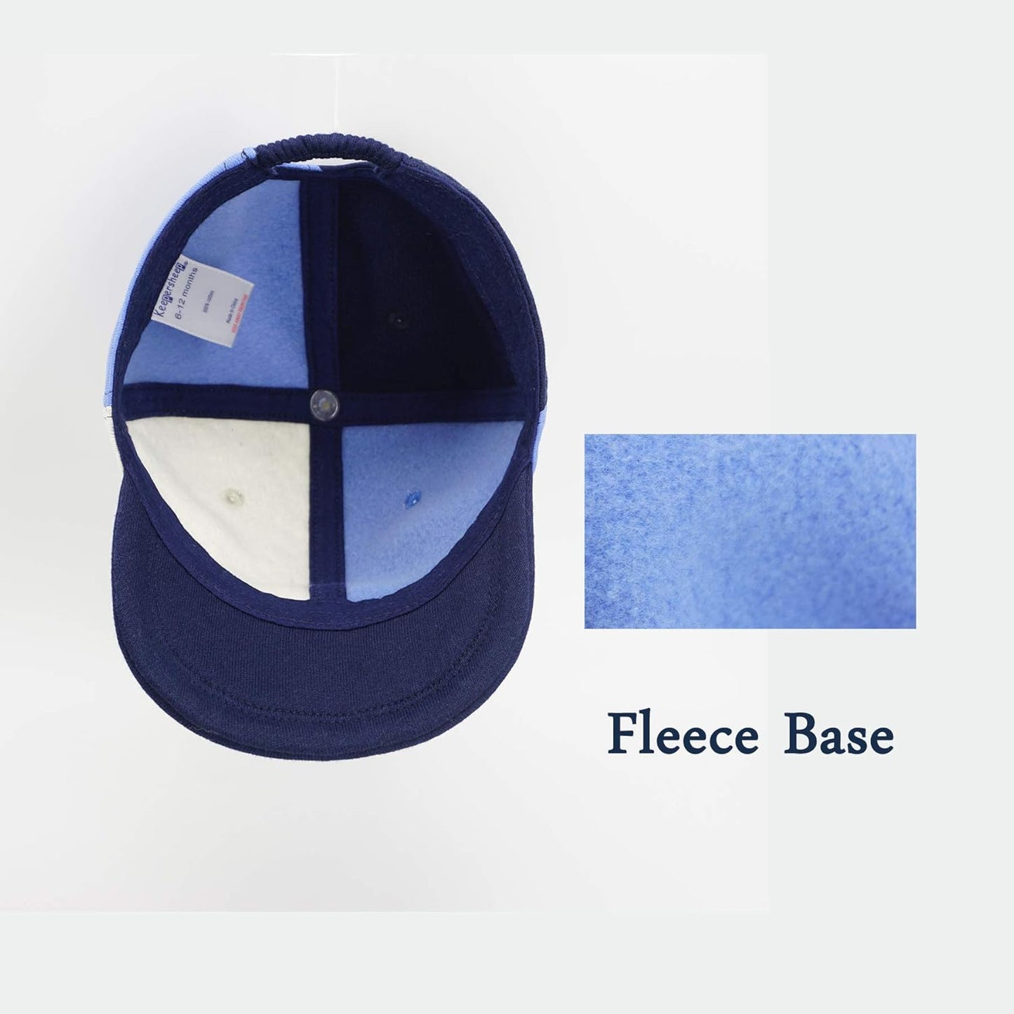 Keepersheep Baby Baseball Cap Infant Sun Hat, Cotton Knit with Soft Brim, Adjustable Soft Newborn Toddler Cap