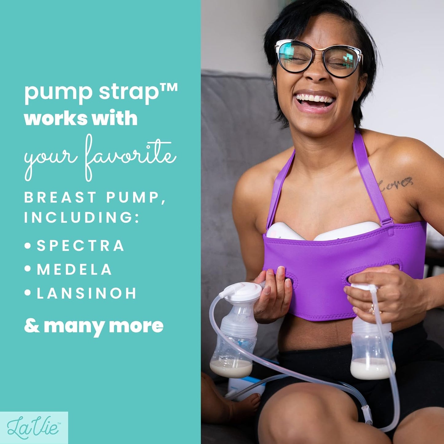 Pump Strap Hands-Free Pumping Bra, Breast Pump Bra for Breastfeeding Pumps for Women, Hands Free Pumping Bustier