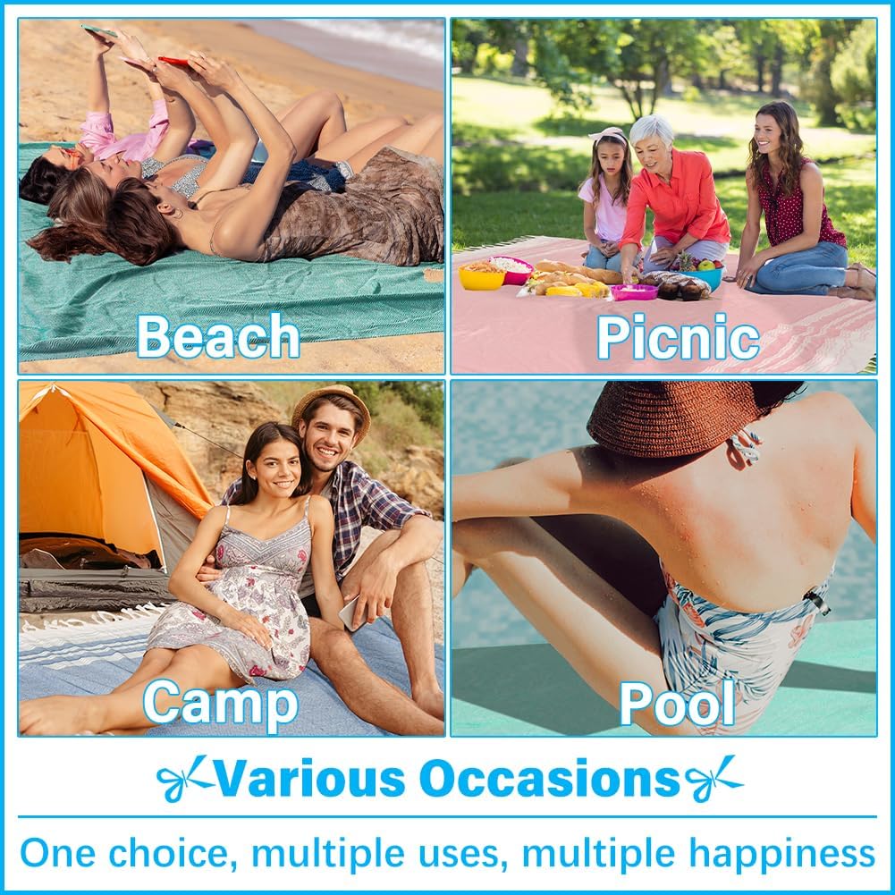 Oversized Turkish Beach Towel Blanket XXL Cotton Sandproof Towels Boho Woven Extra Large Big Sand Free Giant Throw Thick Blankets Huge Quilt XL Picnic Camping Necessities Cloud For Adult Gifts