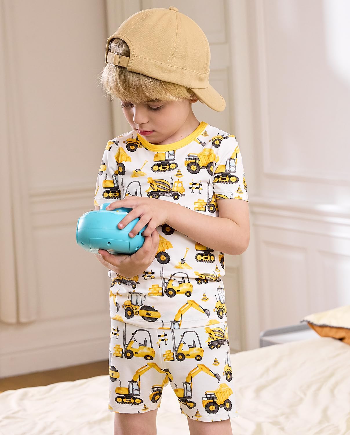 Bamboo Viscose Toddler Animal Pajamas Boys Girls Kids Cool Short Summer 12M-8Y Snug fit Pjs Set 2pcs
