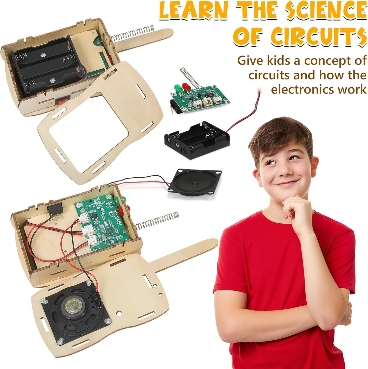 Stem Projects Walkie Talkies Toys for Boys Age 8-12 12-14 Science Kit Building Own DIY Electronics Kit for Kids Science Experiments Kid 9-12 Boy Toys Birthday Gift 8 9 10 11 13 Year Old Teen Girl