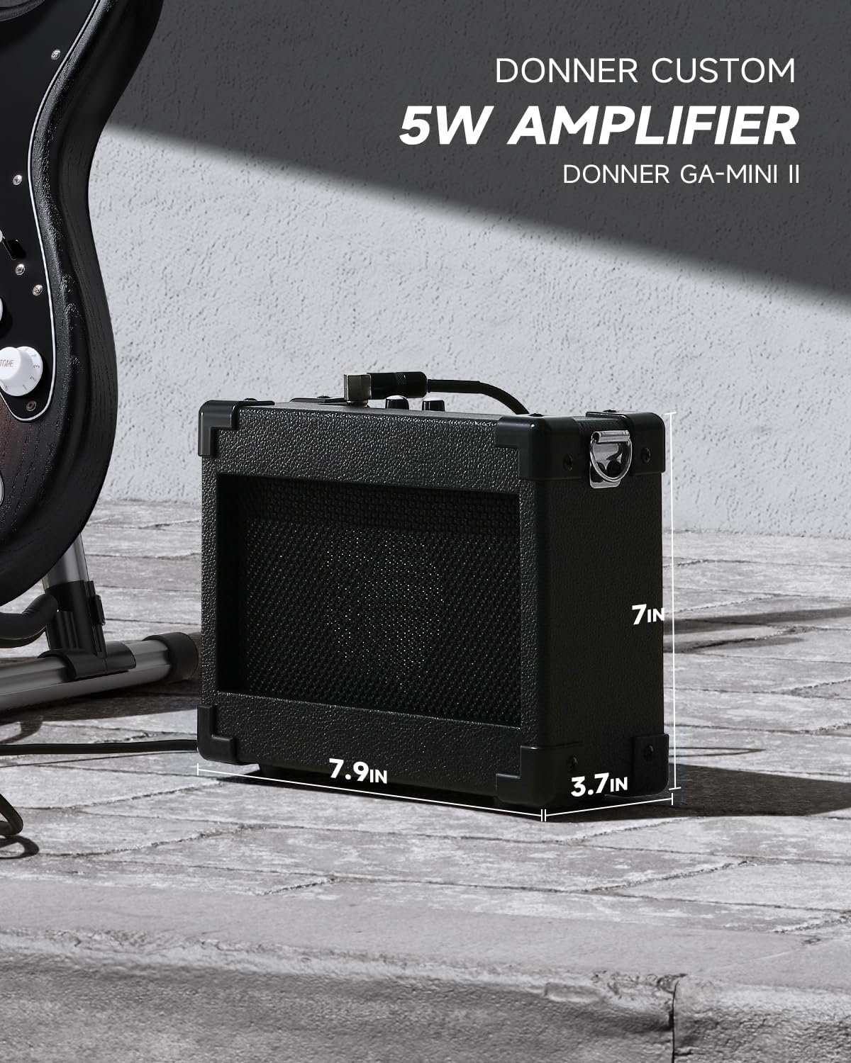 DONNER DST-80 Electric Guitar 39” Beginner Electric Guitar Kit with Amp, Classic SSS Pickup Complete with Gig Bag, Tuner, Capo, Strap, Picks, and Free Online Lessons, Red Tea Burst