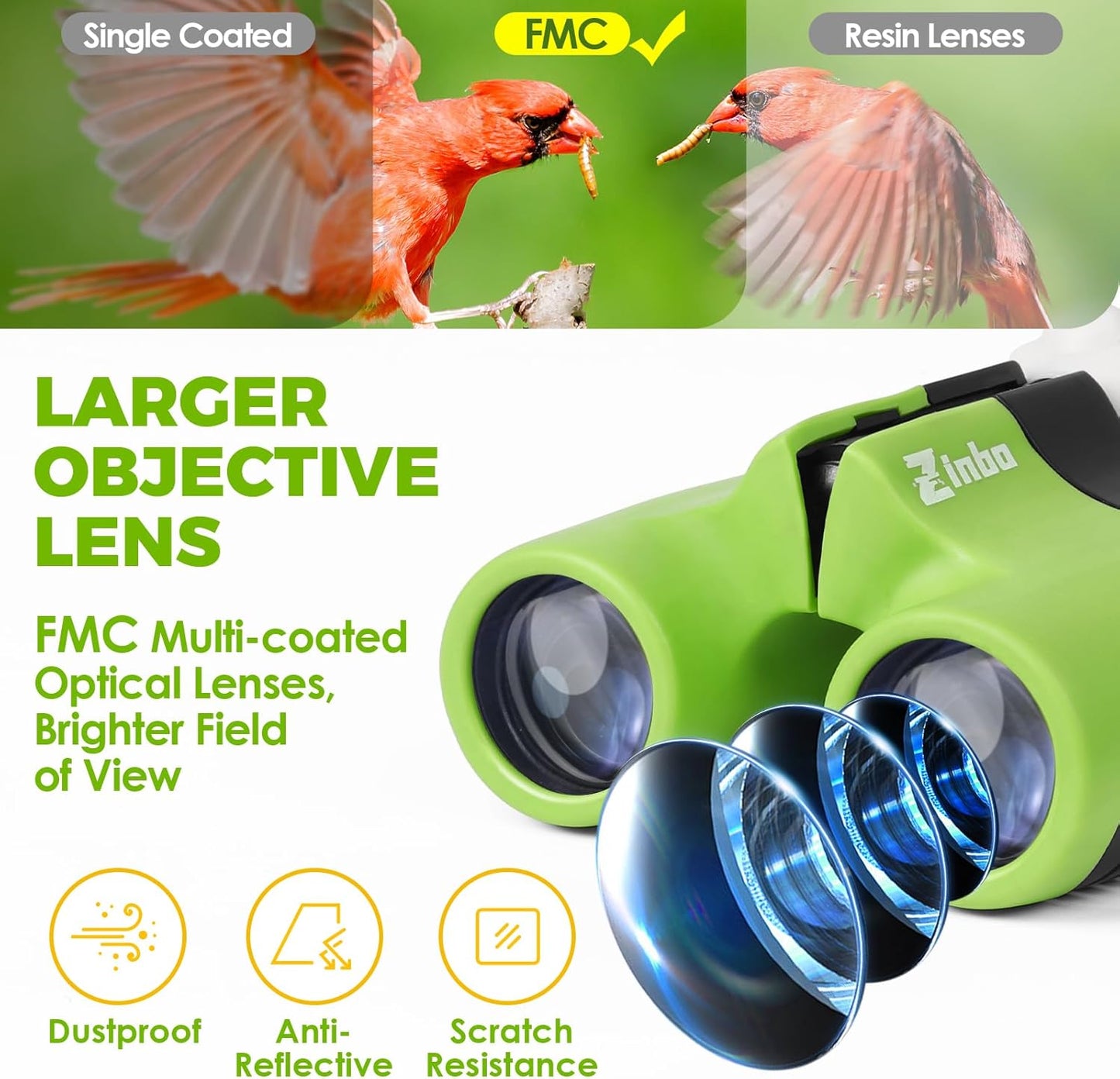 Binoculars for Kids, Toys for 3-12 Year Old Girls and Boys, Bird Watching Hiking 4 5 6 7 8 9 Year Old Girl Boy Christmas Birthday Gifts, Outdoor Toys for Kid Set with Magnifying Glass & Compass