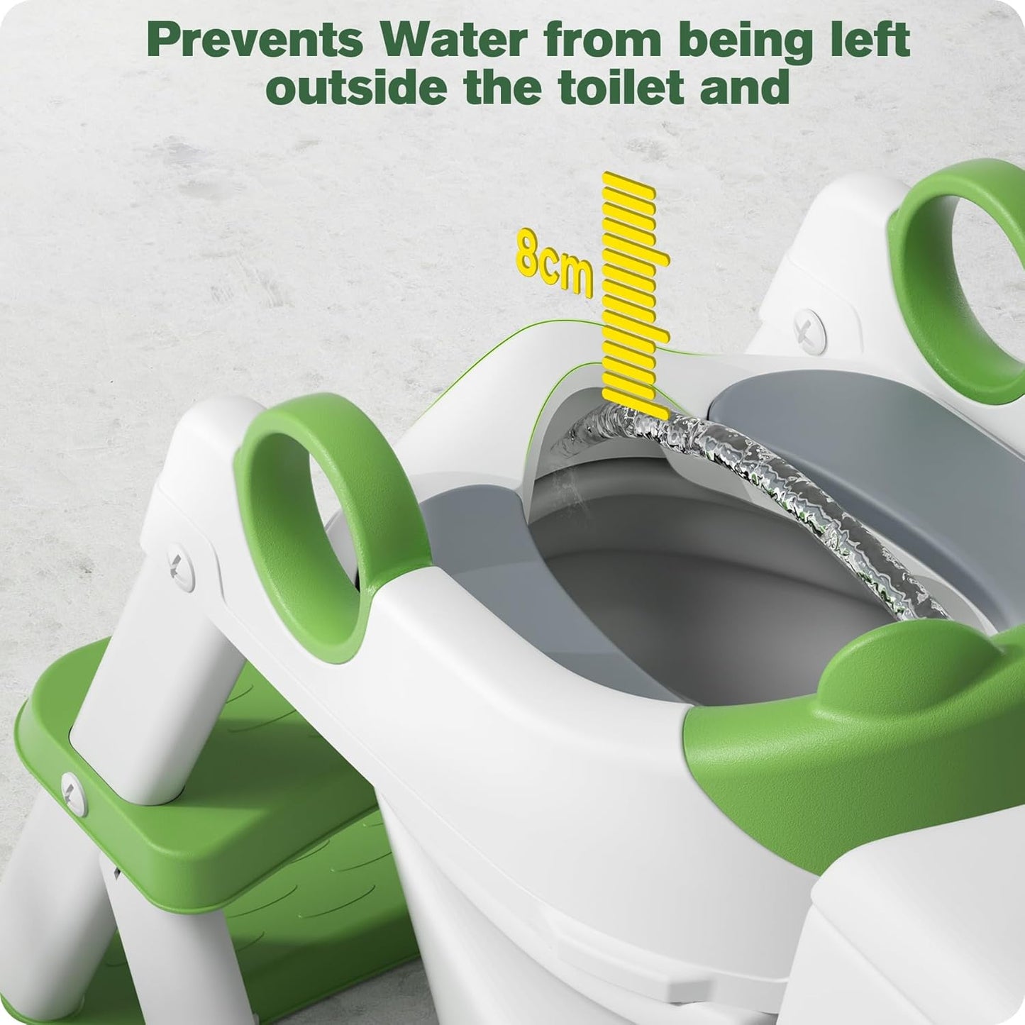 Potty Training Seat, Upgrade Toddler Toilet Seat for Kids Boys Girls, 2 in 1 Potty Training Toilet for Kids, Splash Guard Anti-Slip Pad Step Stool(Upgraded Cushion)