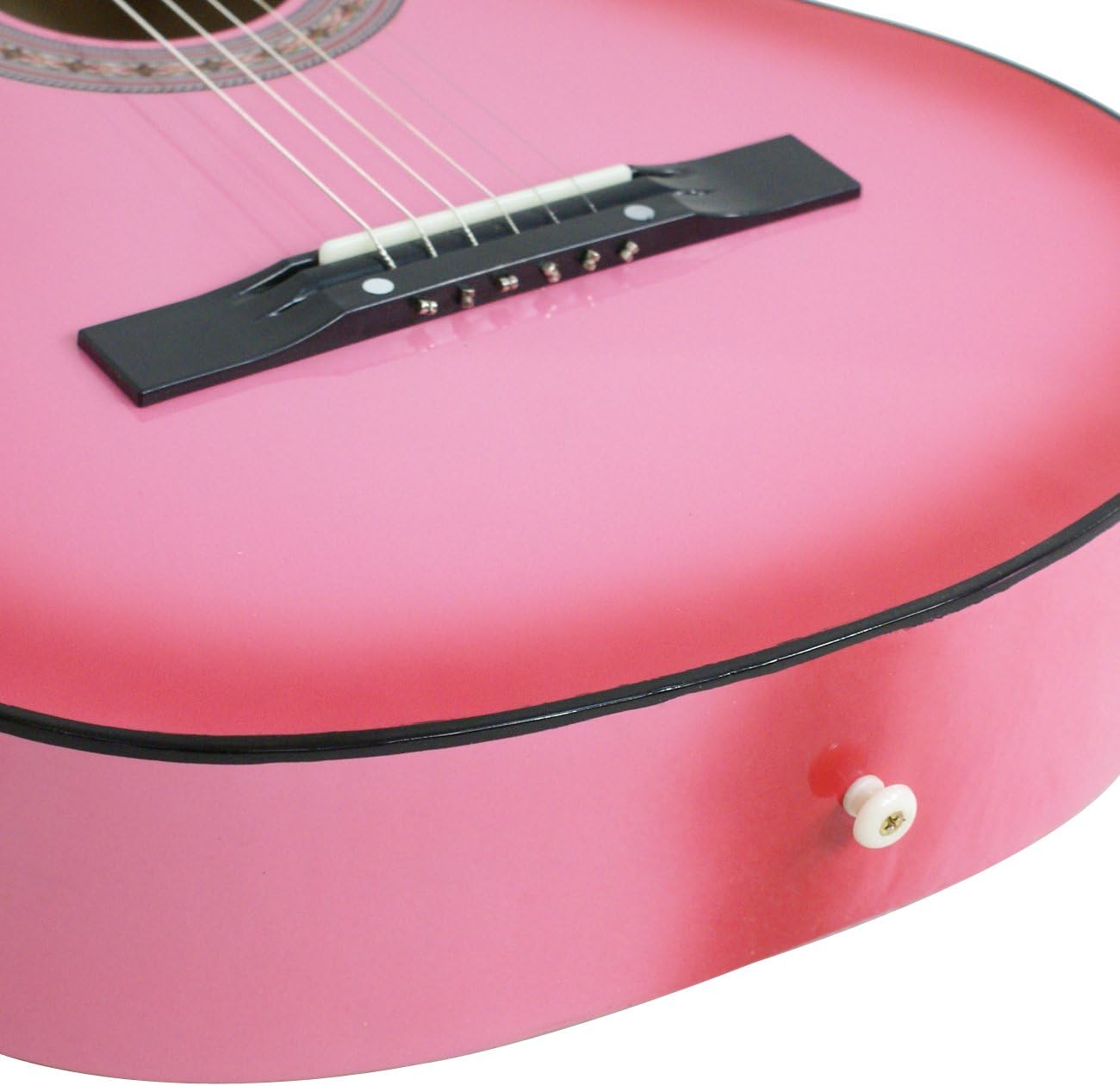 ZENY Beginners 38 inch Acoustic Guitar Package Kit for Right-handed Starters Kids Music Lovers w/Case, Strap, Pitch Pipe and Pick (Pink)