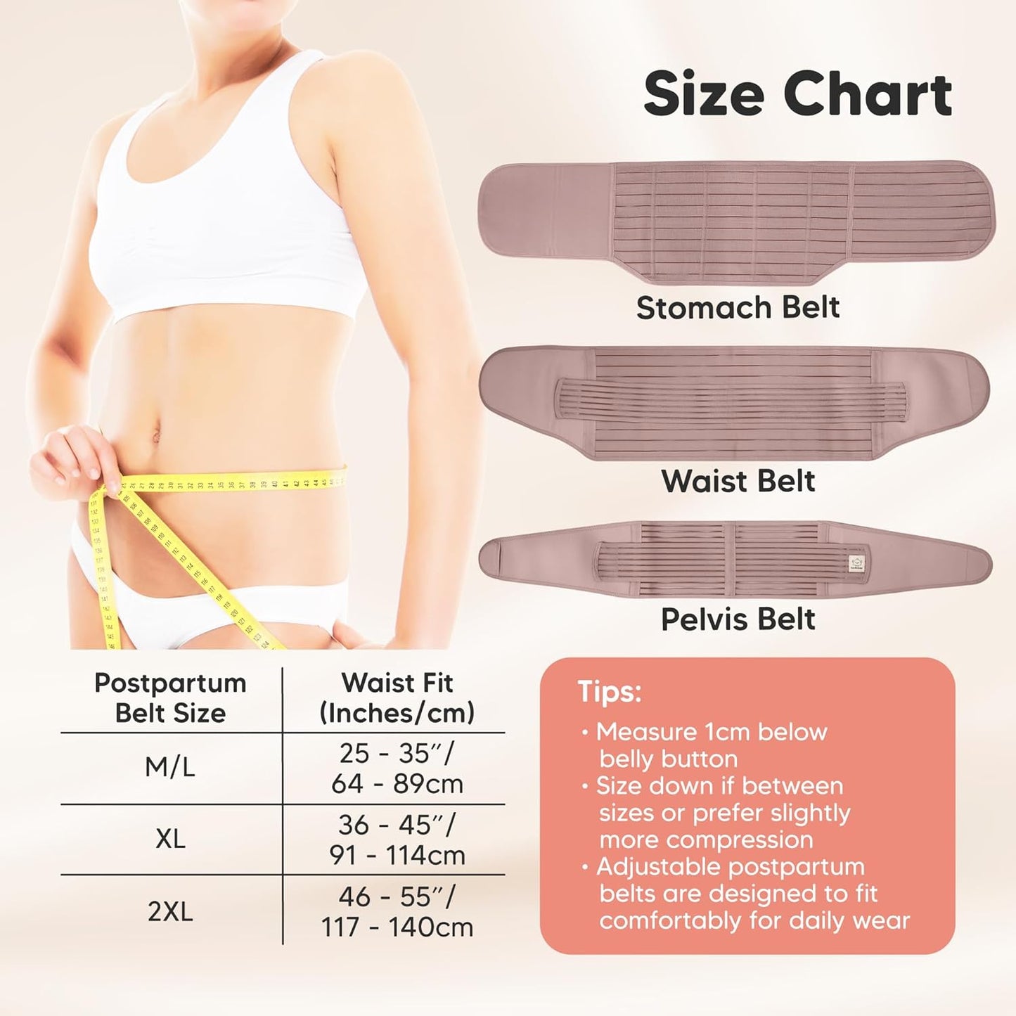 3 in 1 Postpartum Belly Support Recovery Wrap – Postpartum Belly Band, After Birth Brace, Slimming Girdles, Body Shaper Waist Shapewear, Post Surgery Pregnancy Belly Support Band (Dusty Plum, XL)