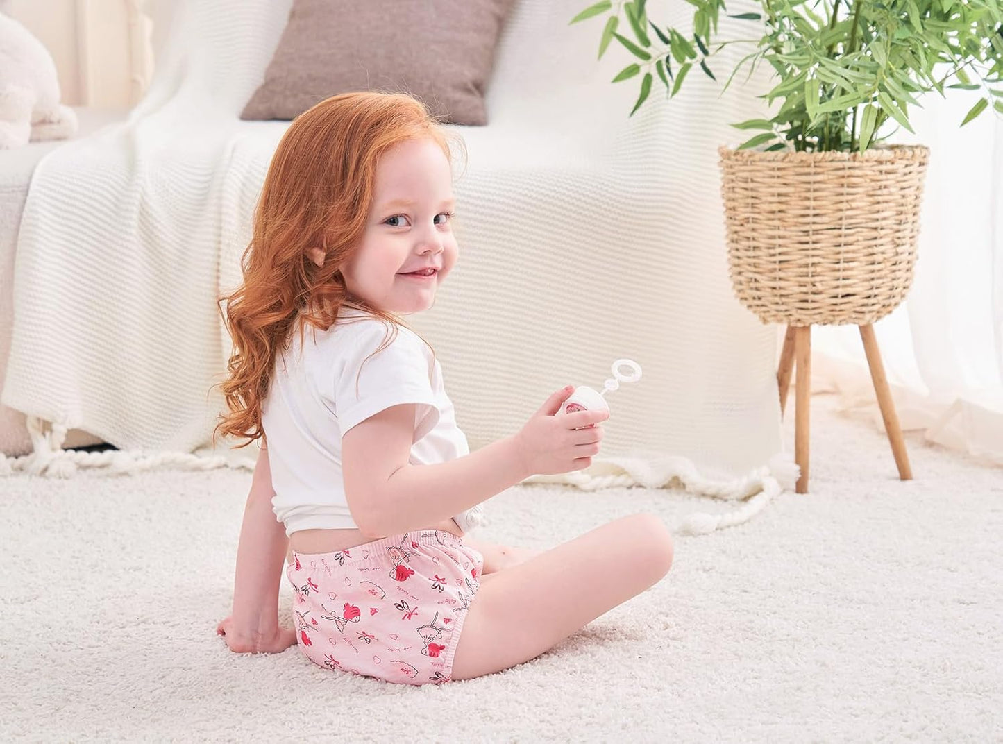 CHUNG Toddlers Little Girls Cotton Briefs Panties Pack of 5/6 Print Underwear 2T-10Years