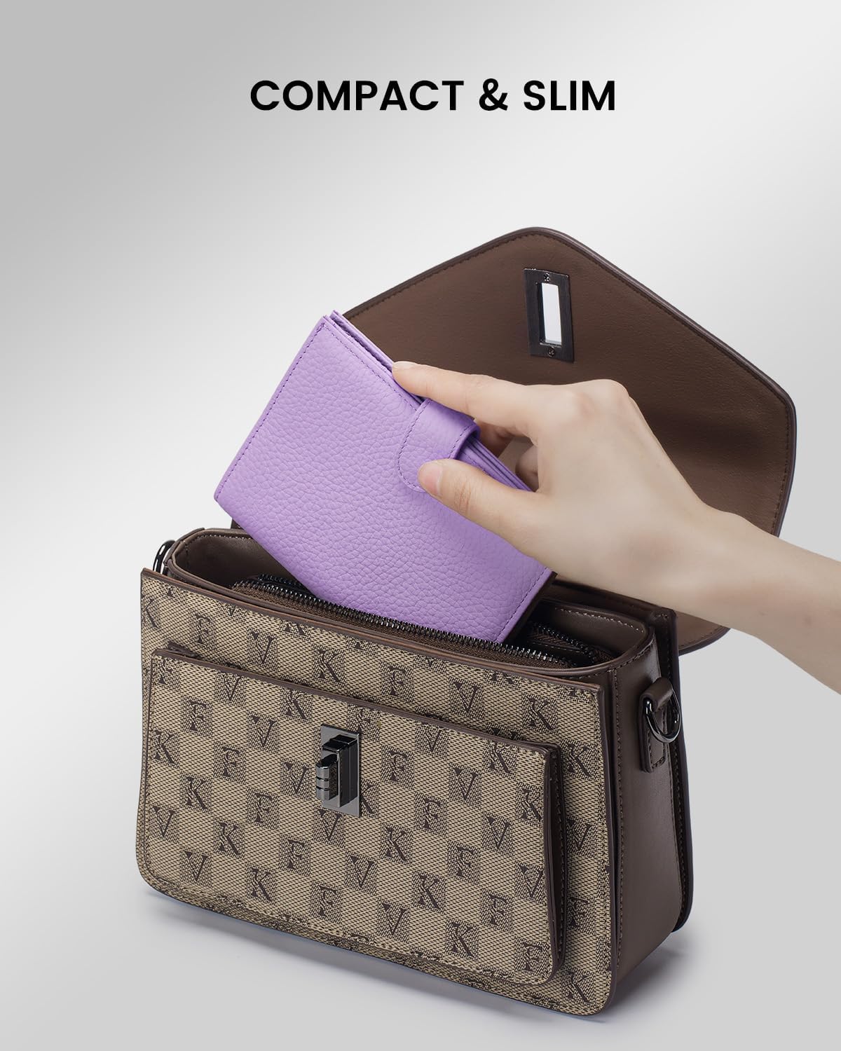 RFID Passport Holder Travel Wallet for Women, Leather Passport Cover Wallet with Card Holders SIM Slots,Zippered Coins Pocket and Cash Slot Slim Compact Travel Wallet (Taro Purple)