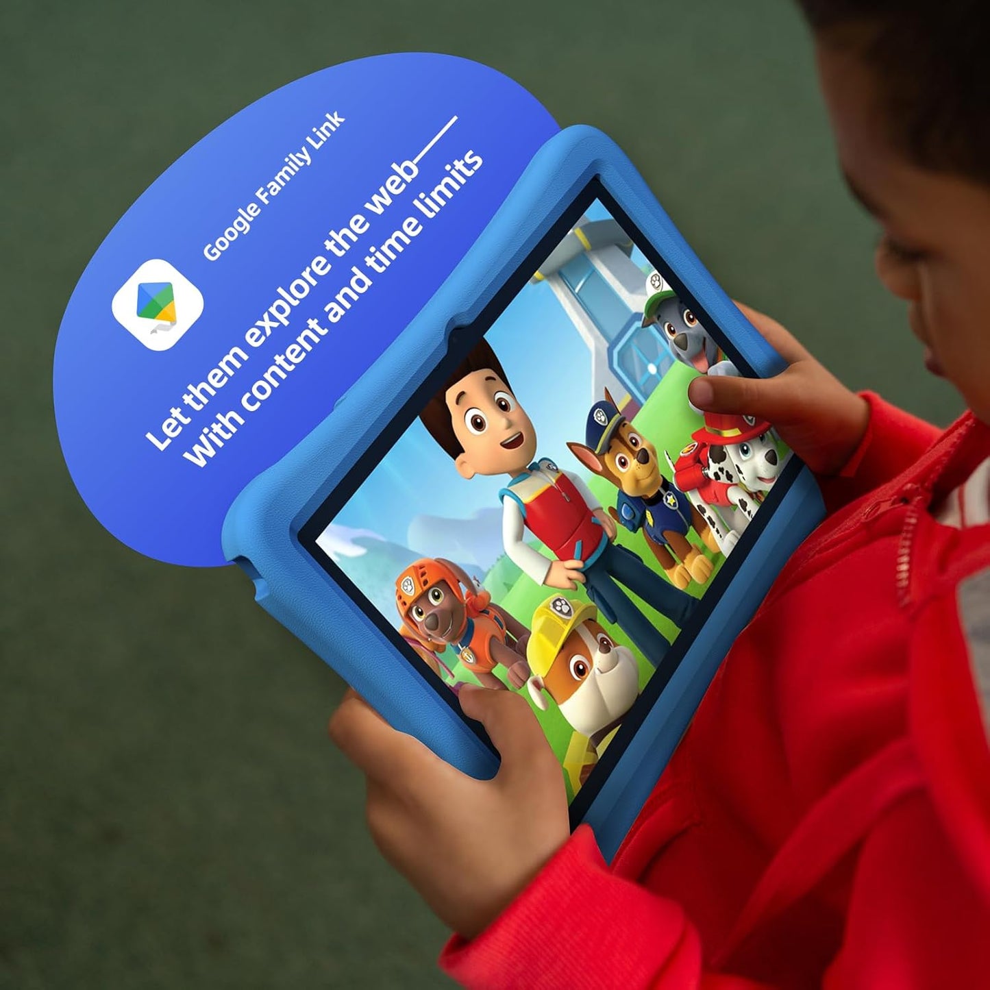 plimpton 2025 Upgraded Kids Tablet, 10 Inch Android 14 Tablet for Kids with Case Included, Octa-Core, Google Kids Space, Parental Control, 4GB+64GB, WiFi, BT5.3, YouTube, Great Gift for Toddler(Blue)