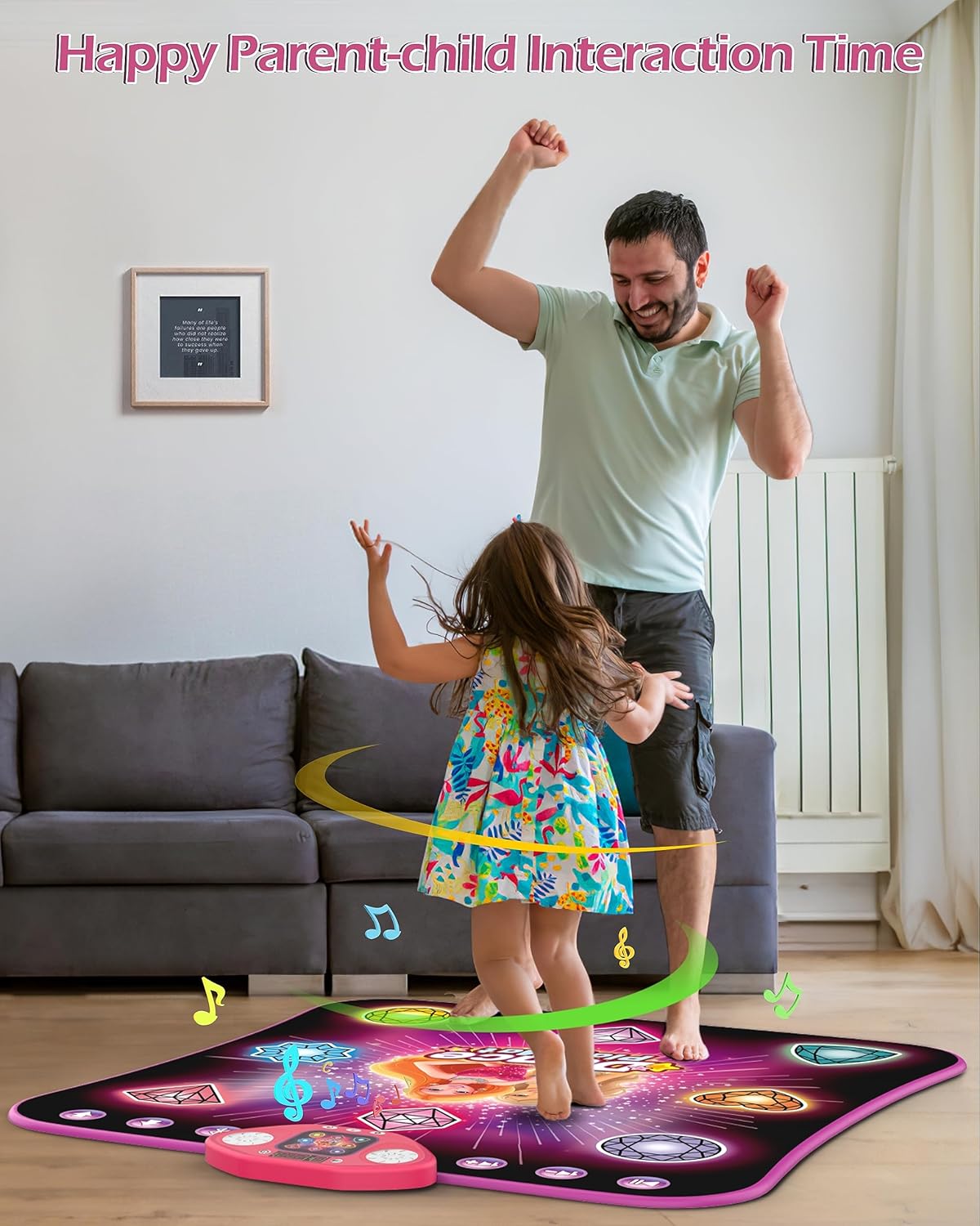 Girl Toys Age 3-4 Years Old, Dance Mat for 3-12 Year Old Kids - Light Up 8 Buttons Dance Mat with 7 Game Modes Dance Pad - Birthday Gifts for Girls Boys Kids Age 4-7 8-12