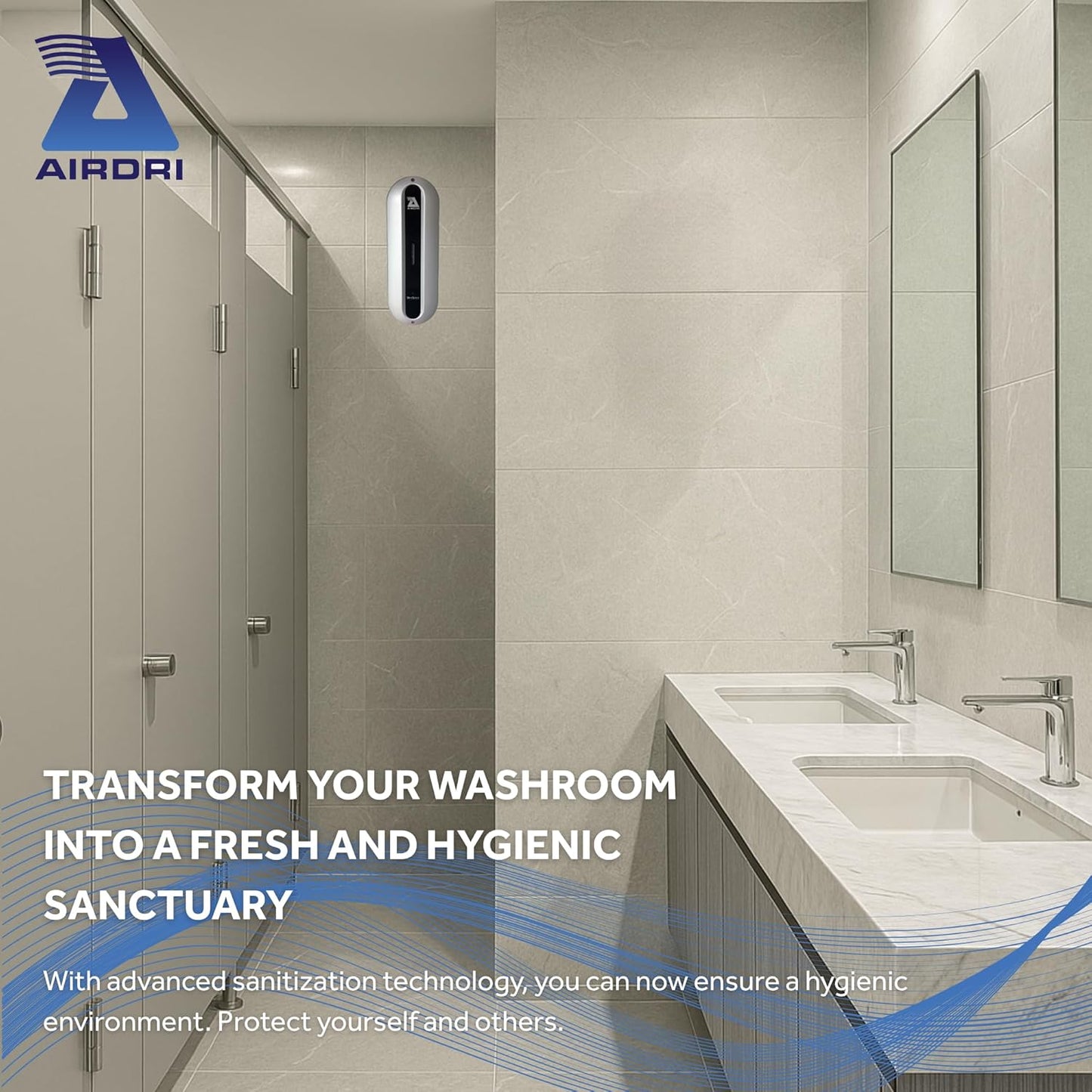 SteraSpace Washroom + Air, Provides Protection for a Clean and Fresh Environment for Offices, Factories, Sluice Rooms, and Baby Change Facilities Up to 430 sq. ft.