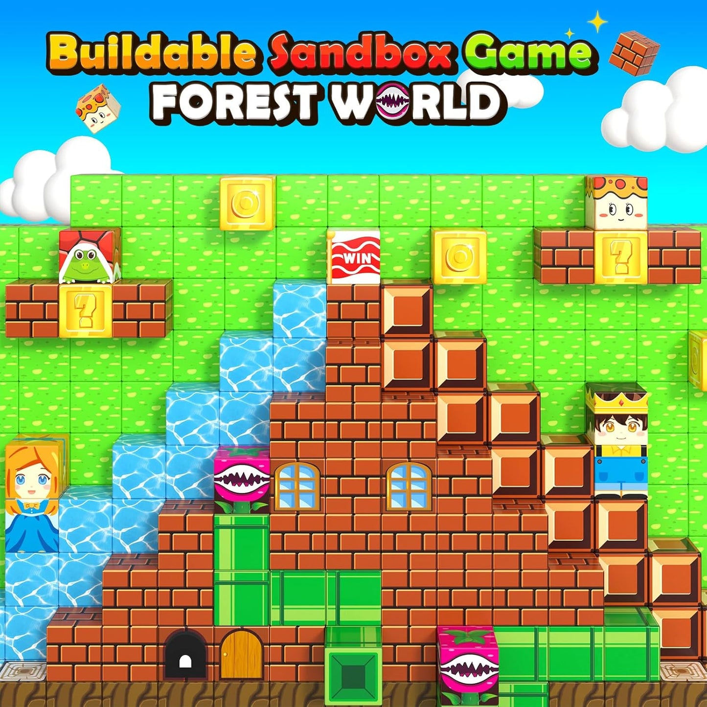 120PCS 1'' Magnetic Blocks-Build Mine Magnet World Set Sensory Toys for Kids 3+ Years Old Magnetic Cubes for Boys Toddler Boys Toys Age 4-6 8-10 10-12