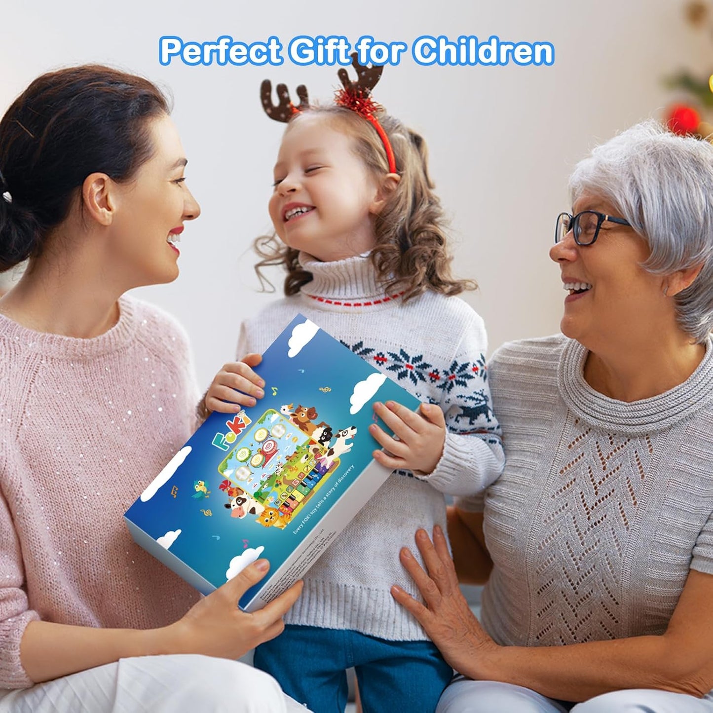 Foki 3-in-1 Musical Mats, Child Floor Piano Drum Animal Music Play Mat Montessori Sensory Early Educational Musical Learning Toys for Baby Girls Boys Birthday Toddlers 1-5 Years Old