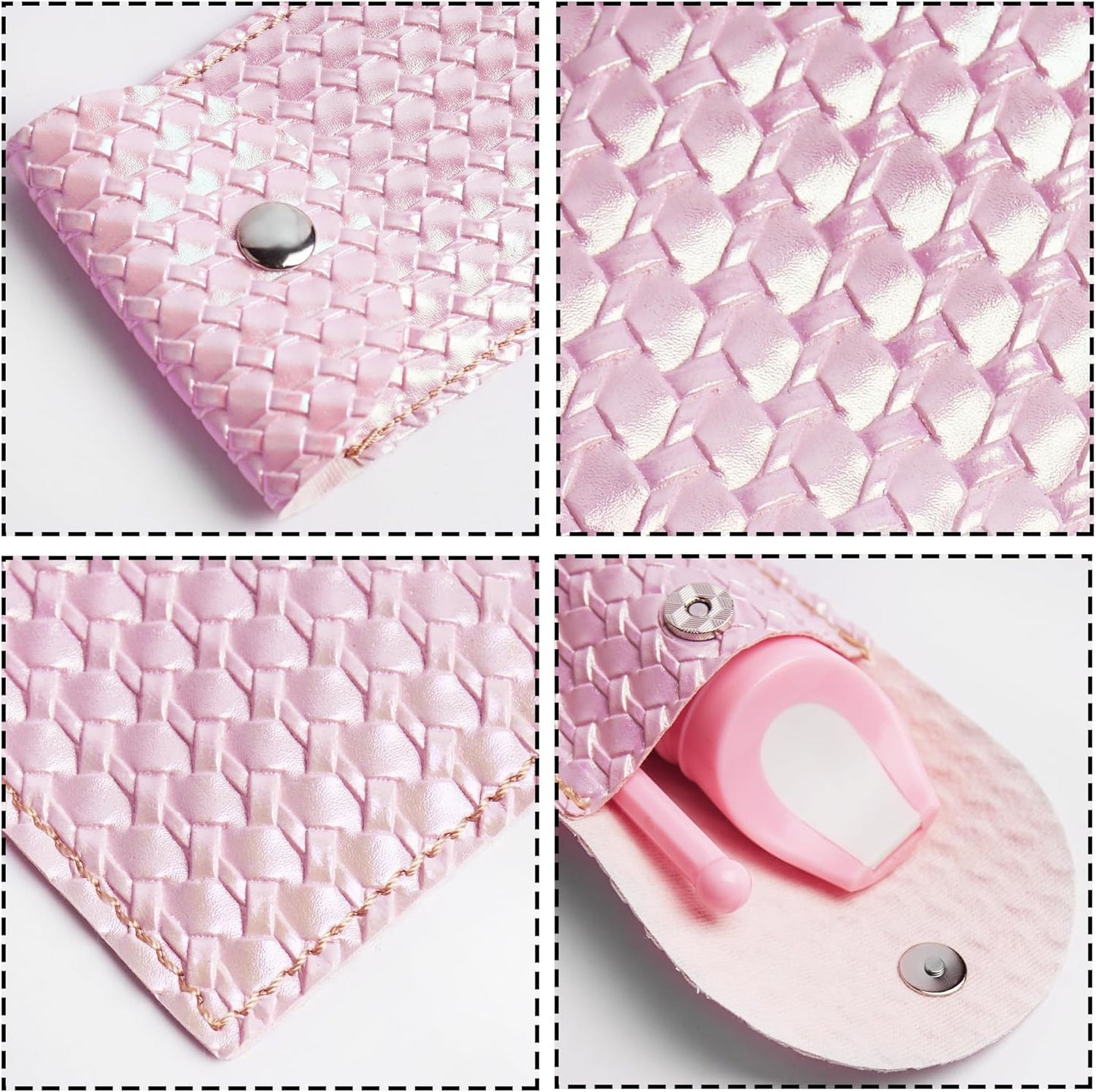 Recorder Instrument for Beginner Adults,8-Hole Soprano Descant Recorder Music Flute with with Cleaning Rod & Leather Case For Home Entertainment(2-Flash Woven Pink2)