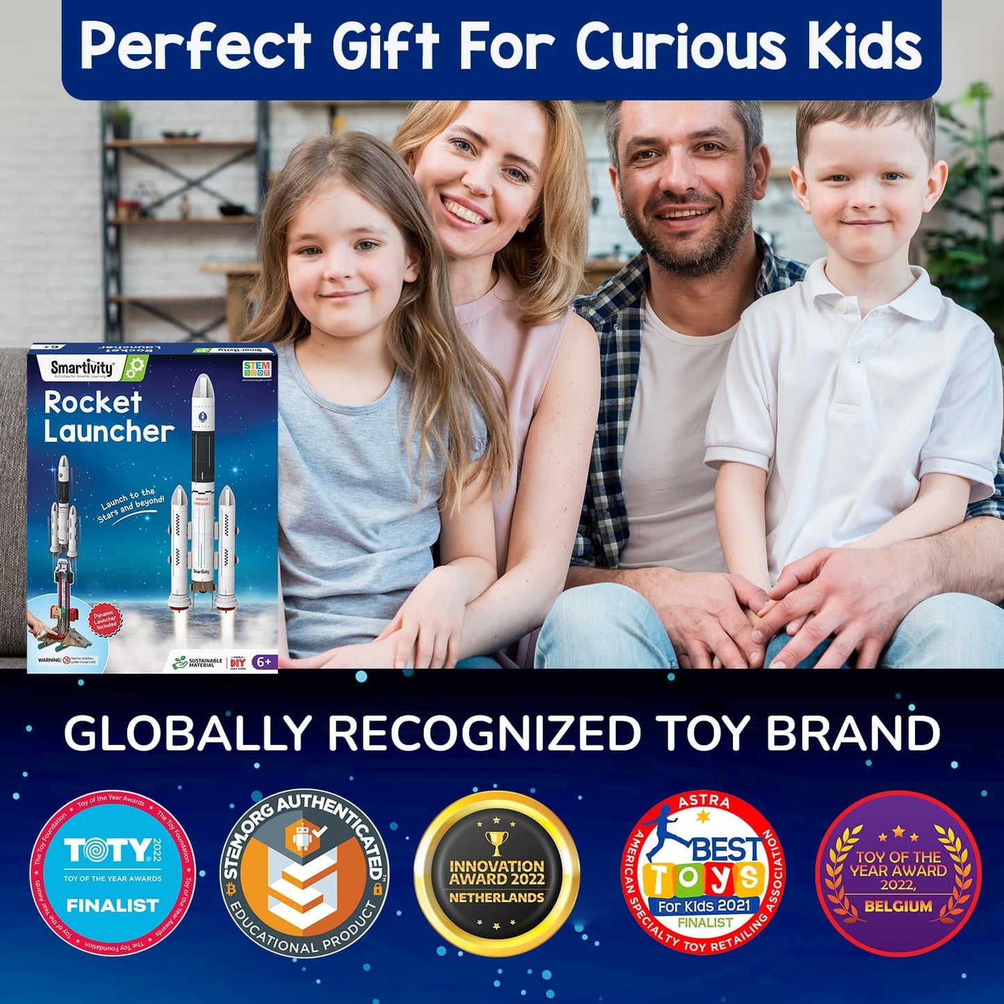 Smartivity Rocket Launcher Kit for Kids 6, 7, 8, 9, 10, 11, 12 Years Old | Build Your Own Rocket and Launcher | Birthday Gifts for Boys & Girls | DIY STEM Science Toy for Kids 6-12 Years