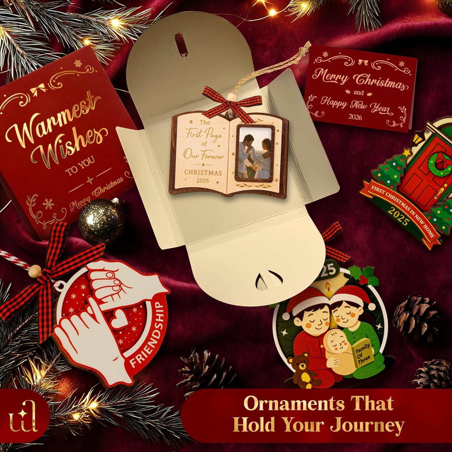 Our First Christmas Married Ornament 2025 - Unique Wedding Gifts For Couples 2025 Newlyweds, 1st Christmas As Mr And Mrs Ornaments, Wedding Ornament 2025 For Couple, Just Married Decorations