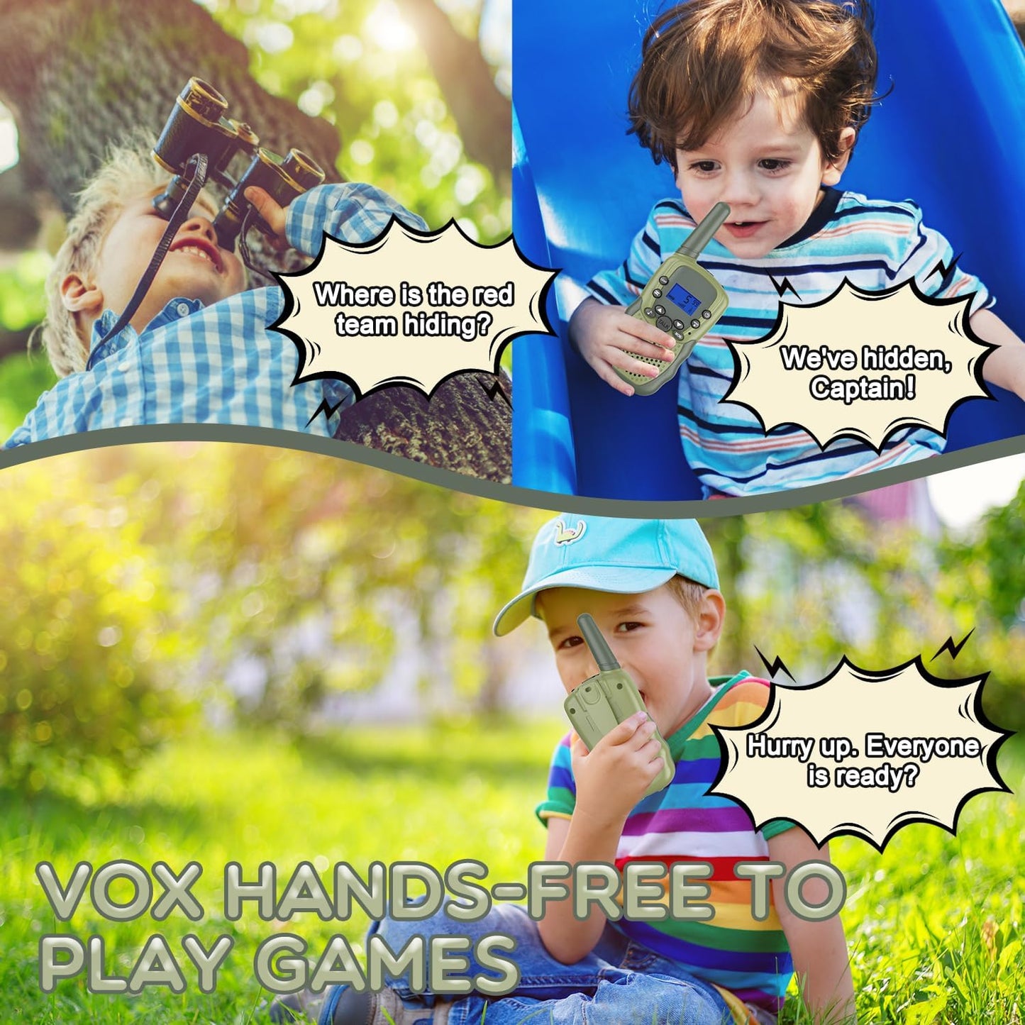 Kids Walkie Talkies Rechargeable for Boys Girls, Selieve 2 Way Radio 22 Channel 3 Miles Range HD Voice Handheld Walky Talky Toy, Birthday Gifts for 3-12 Year Old Kids for Adventure Garden Game