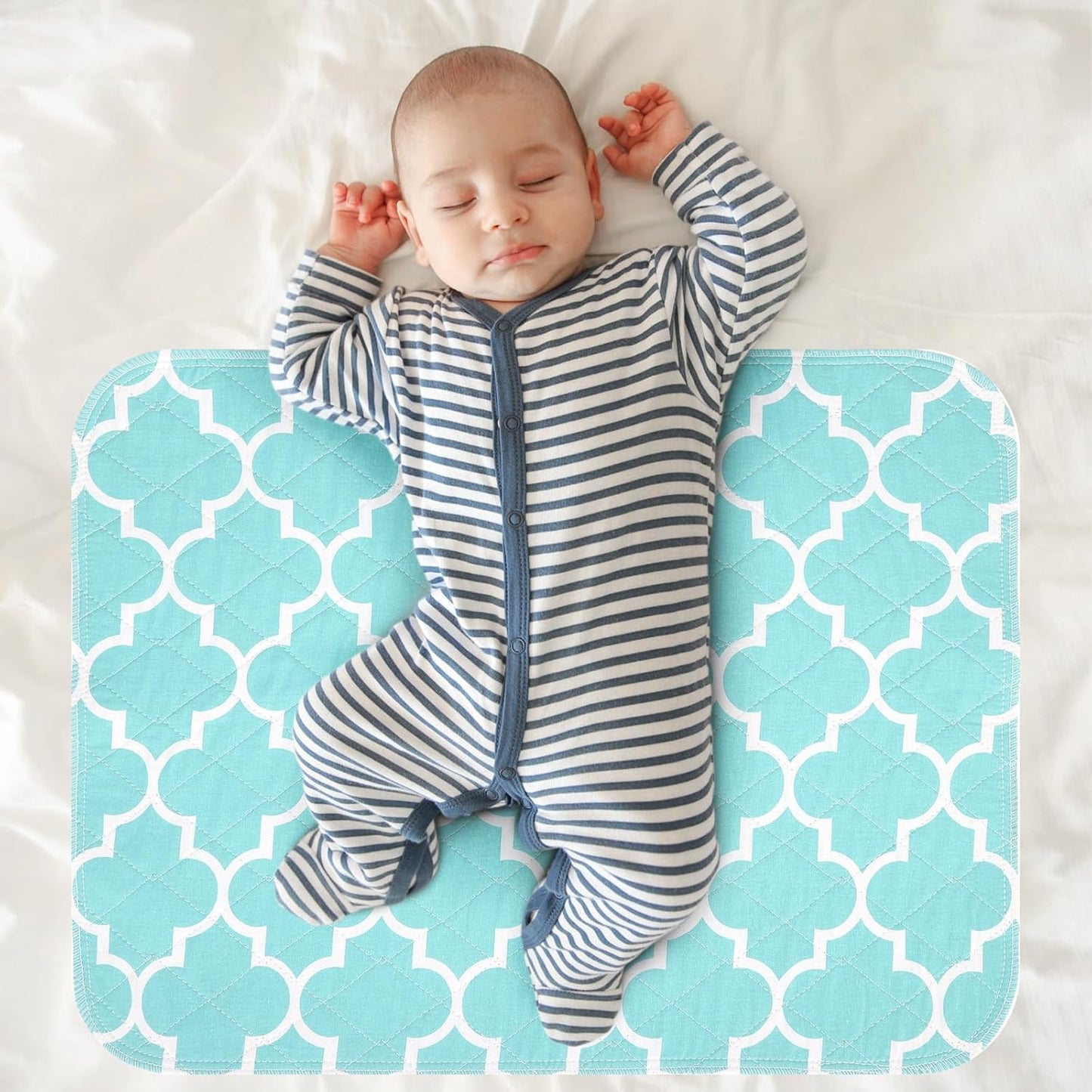 OUTCREATOR® Washable Bed Pads 18" x 24" (Pack of 3), Incontinence Mattress Protector, Anti-Slip Waterproof Underpads for Adults Kids Elderly Pets, Absorbency & Reusable Bedwetting Pads (Green)