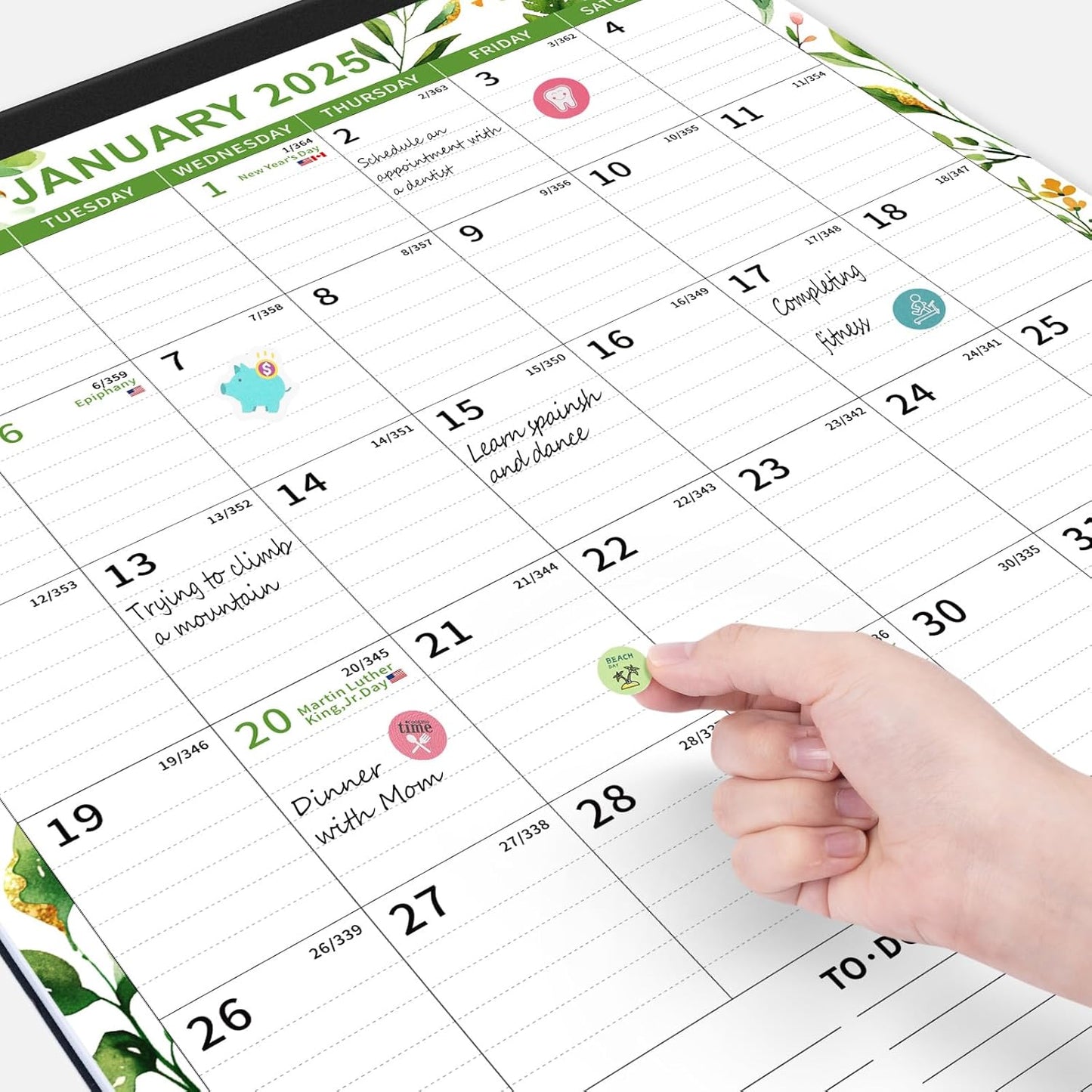 Ospelelf Calendar 2025-2026 Large Wall Calendar 22'' x 17'' Monthly Desk Calendar 18 Month Family Calendar, Use Jan 2025 - June 2026