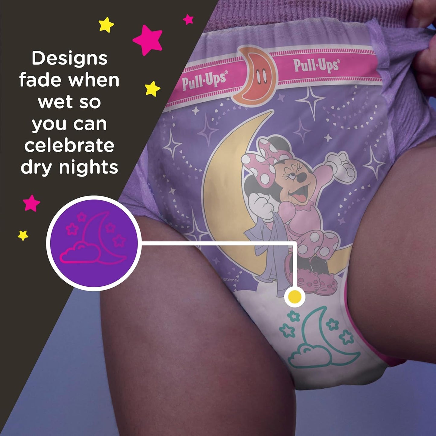 Pull-Ups Girls' Nighttime Potty Training Pants, Training Underwear, 2T-3T (16-34 lbs), 68 Ct, Packaging May Vary