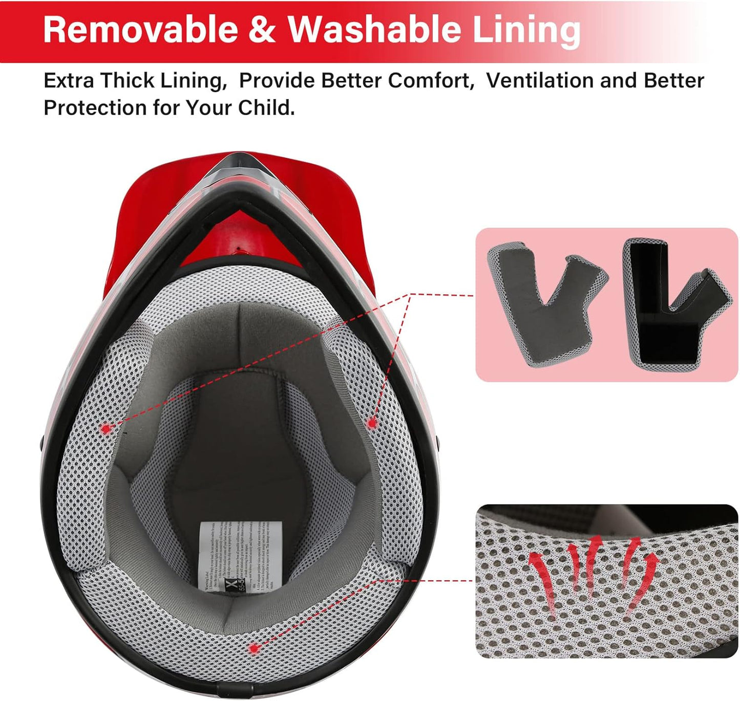 TCMT Dot Youth & Kids Motorcycle Off-Road Helmet Full Face Motocross Street Dirt Bike Mountain Bike BMX MX ATV Helmet+Goggles+Gloves New