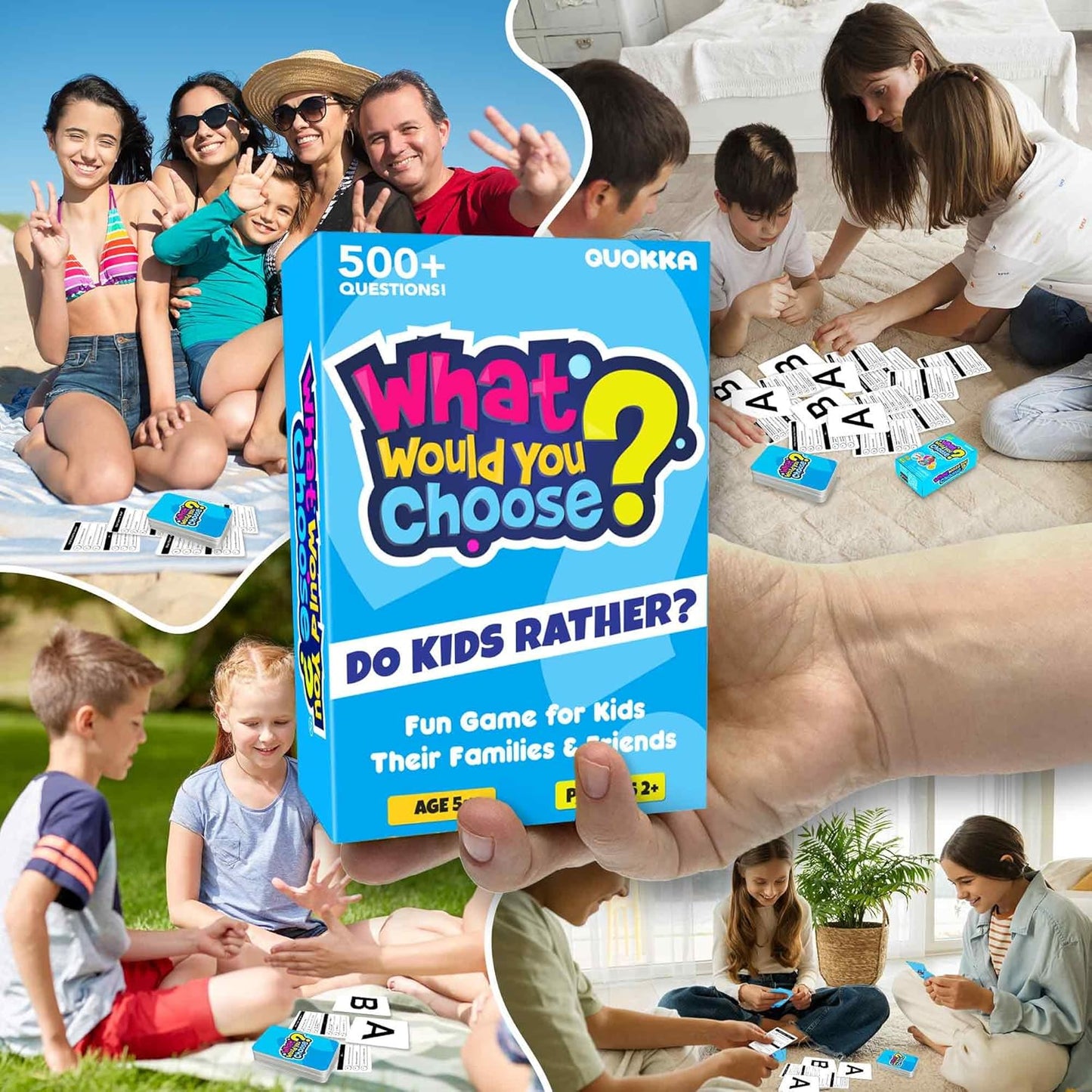 QUOKKA Board Game for 8-12 Year Olds - Original Edition - Family Card Game for Kids Ages 5-8 - What Would You Choose | Do Kids Rather? | Pick Your Answer | Get to Know You - Fun Game Night for Kid