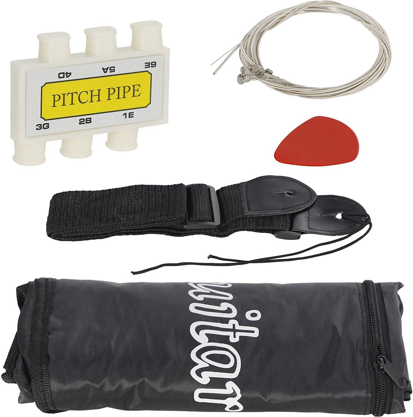 Smartxchoices 6 String 38" Acoustic Guitar w/Gig Bag Strap Pitch Pipe Extra Strings Set Pick for Kids Beginners Starter Youths Students Right-handed(Blue)