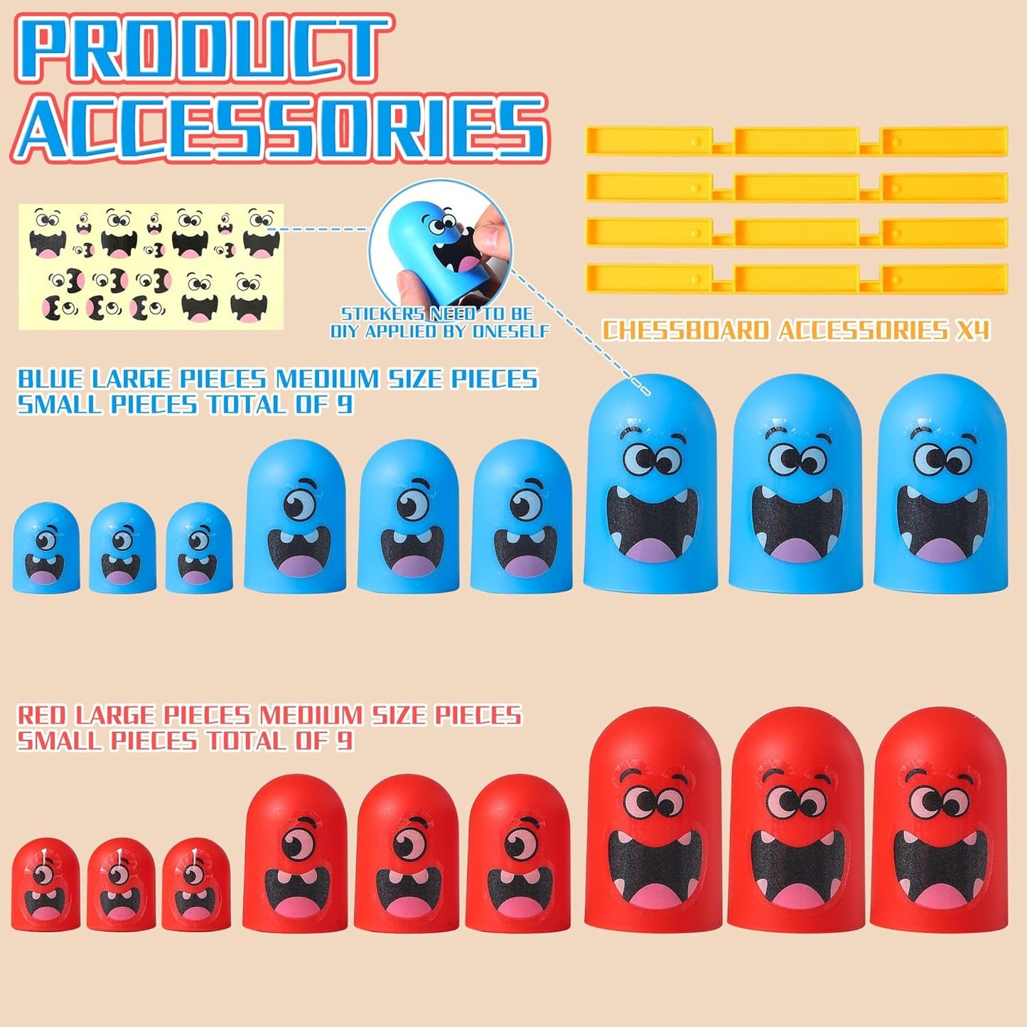 Tic Tac Toe Strategic Board Game for Kids and Family,Party Tabletop Games, Strategy Head to Head Games,Friendly Educational Board Game, Suitable Party 2 Players Toys (1PC)