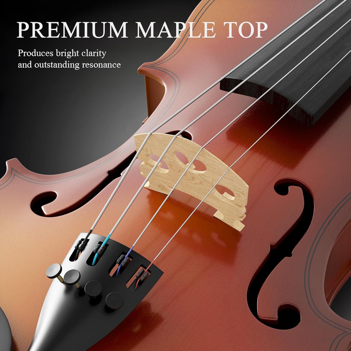 1/8 Violin for Beginner, Kids Violin for Students, Complete Kids Violins Set with Case, Bow, Rosin, Ideal for Kids Violins Beginner Ages 4-5, Natural