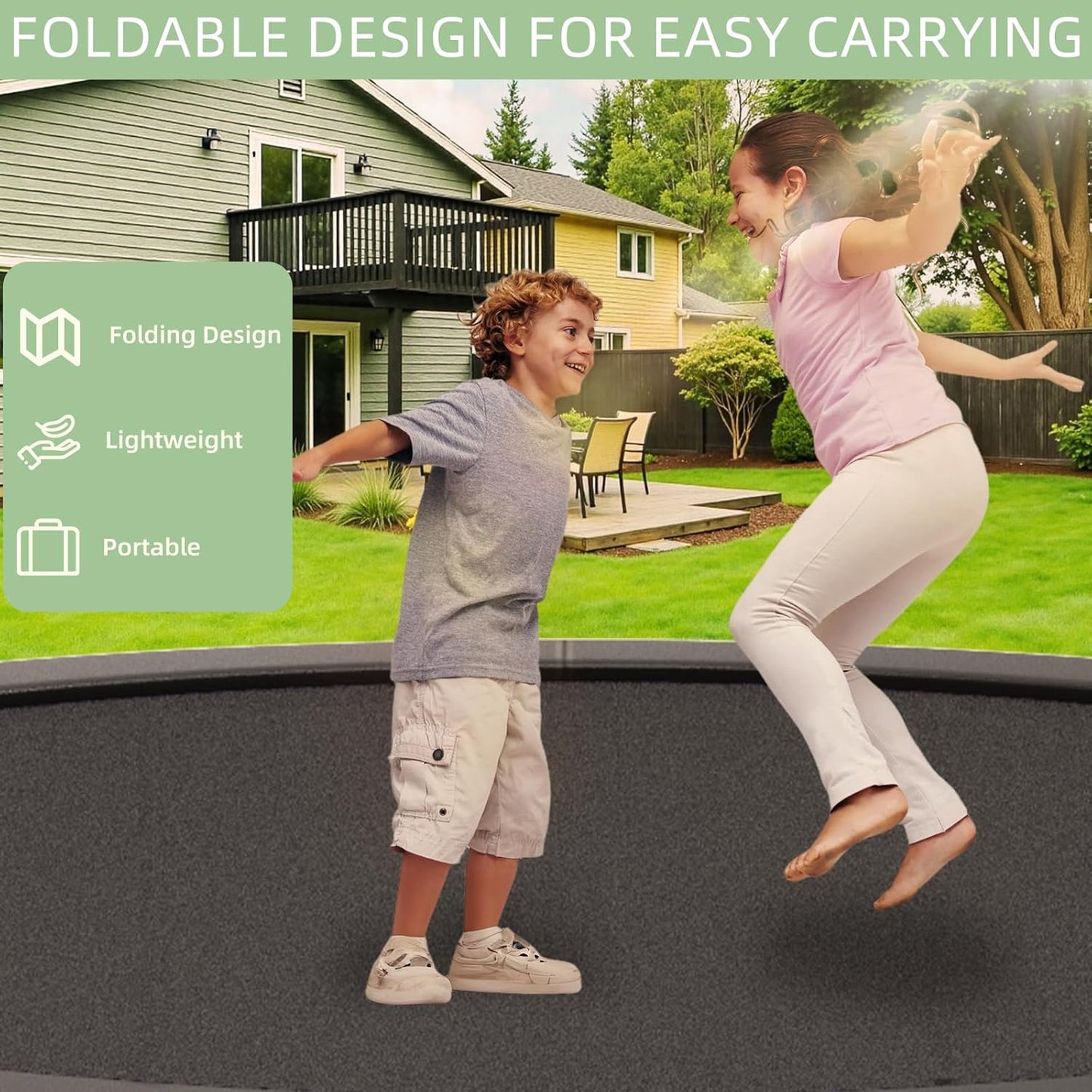 Trampoline Spring Cover, 10ft/12ft/14ft/15ft/16ft Trampoline Replacement Safety Pad, Waterproof Trampoline Accessories Pad for Round Frame