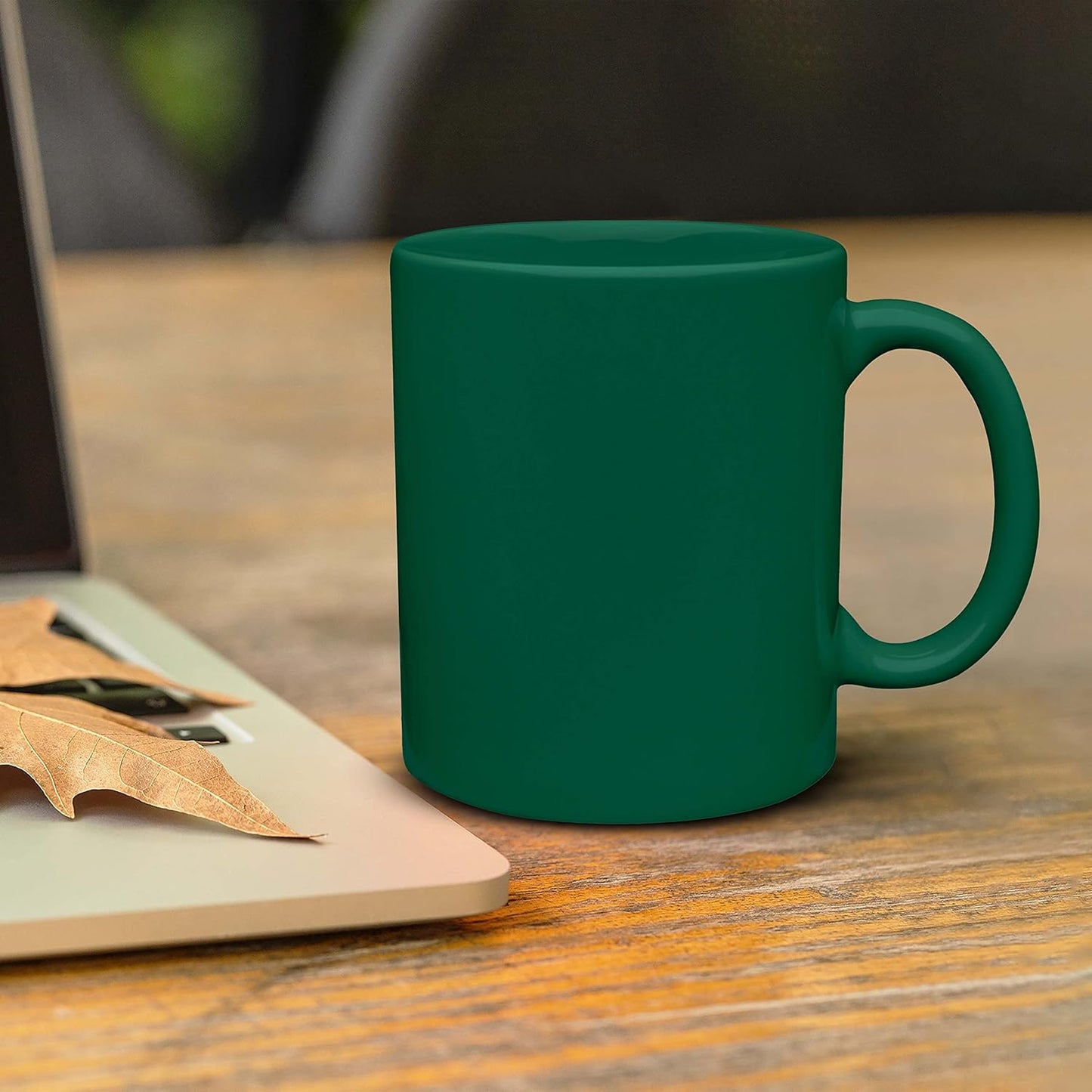 DISCOUNT PROMOS Ceramic Coffee Mugs 11 oz. Set of 10, Bulk Pack - Coffee cup set, Iced coffee cup, Gaming mug - Green