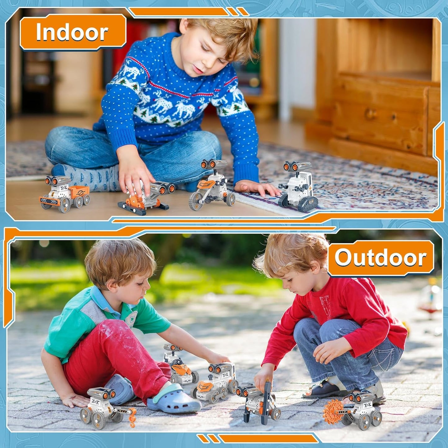 21 in-1 Solar Robot Building Kit STEM Gift for Boys Aged 8-13, DIY Educational Science Robotics Toy Battery Solar Powered STEM Building Toy Set with 210 Pieces