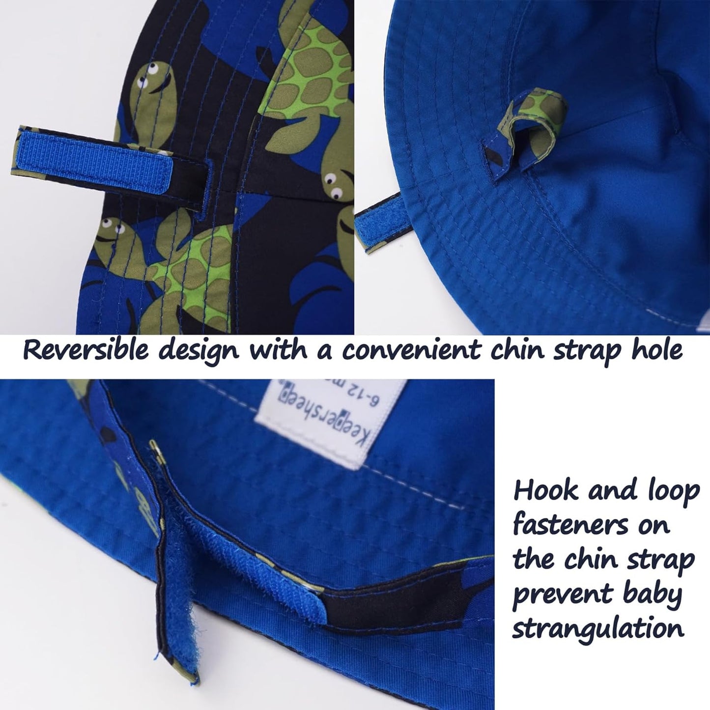 Keepersheep Baby Baseball Cap Infant Sun Hat, Cotton Knit with Soft Brim, Adjustable Soft Newborn Toddler Cap