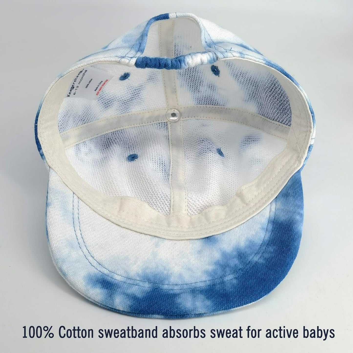 Keepersheep Baby Baseball Cap Infant Sun Hat, Cotton Knit with Soft Brim, Adjustable Soft Newborn Toddler Cap