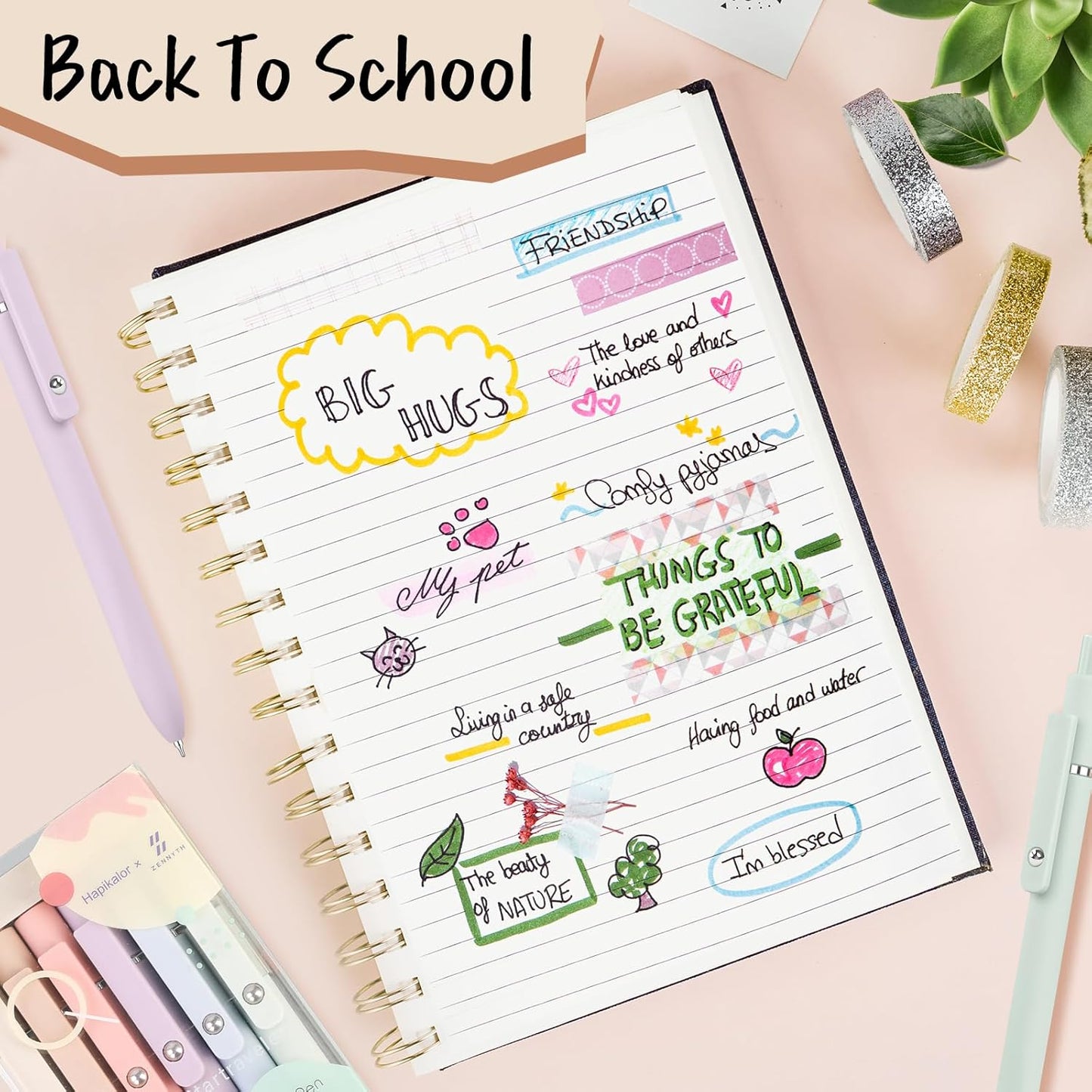 Pens for School, Cool Stuff Aesthetic Pen Office College School Supplies, Teen Girl Gifts Trendy Stuff Gel Pens for Men Women Student