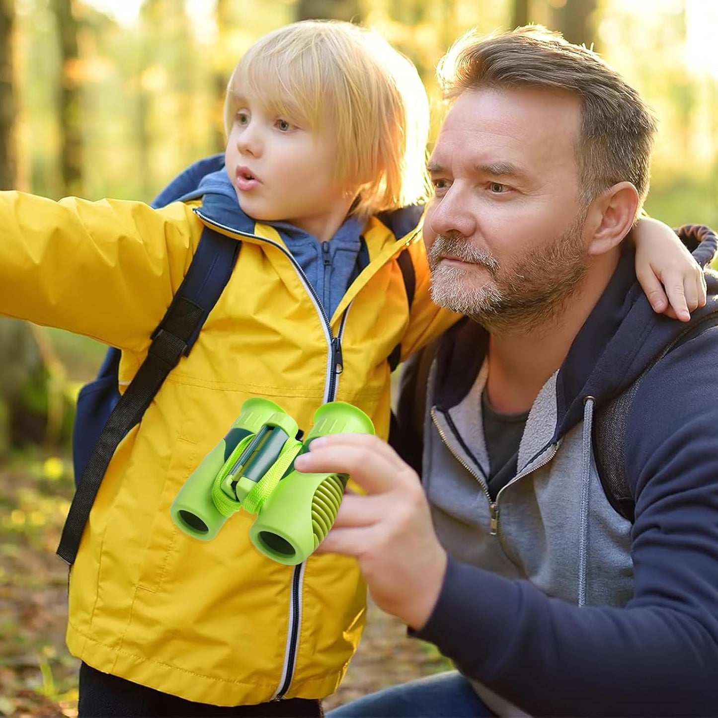 Scotamalone Binoculars for Kids Shockproof Toys Gifts for Age 3-12 Years Old Boys Girls Bird Watching Outside Play Hiking Camping Educational Learning