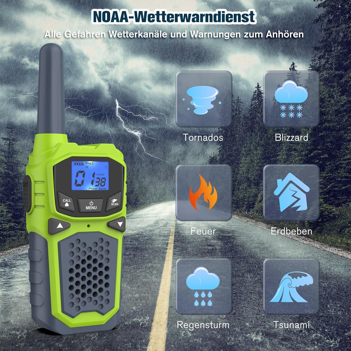 Walkie Talkies for Kids,Long Range 2 Way Radio 22CH VOX,Birthday Gift,Family Walkie Talkie for Camping Hiking Indoor Outdoor,Toys Gifts for 6-12 Years Old Boys Girls(No Batteries)