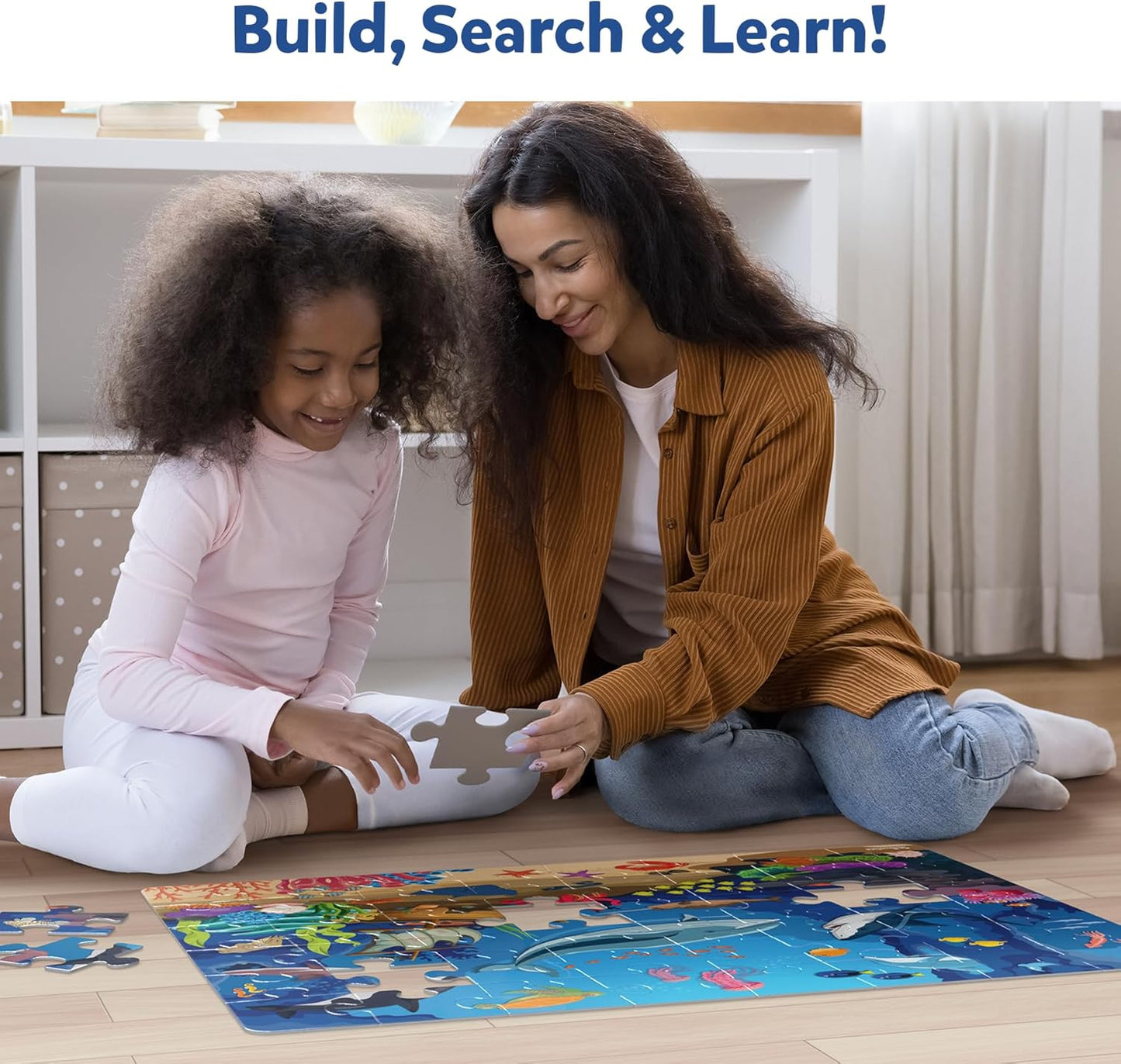 Skillmatics Floor Puzzle & Game - Piece & Play Underwater Animals, Jigsaw & Toddler Puzzles, Educational Toy, Gifts for Boys & Girls Ages 3, 4, 5, 6, 7 (48 Pieces, 2 x 3 feet)