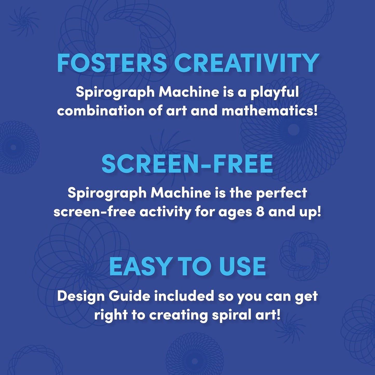 Spirograph Electric Machine - Arts and Crafts, Kids Toys, Art Supplies, Craft Supplies, Drawing Kit, Spiral Art, Classic Gear Design Kit, Case, Pens, Design Sheet Included, Ages 8+
