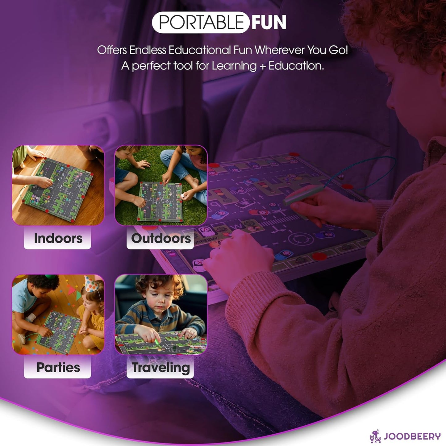 Magnetic Alphabet Maze - Wooden Magnetic Puzzle Learning Board with Pen - ABC Toys for Kids Ages 3-5 Years Old & Up, Preschool Children - Helps Develop Fine Motor Skills, Letter Recognition