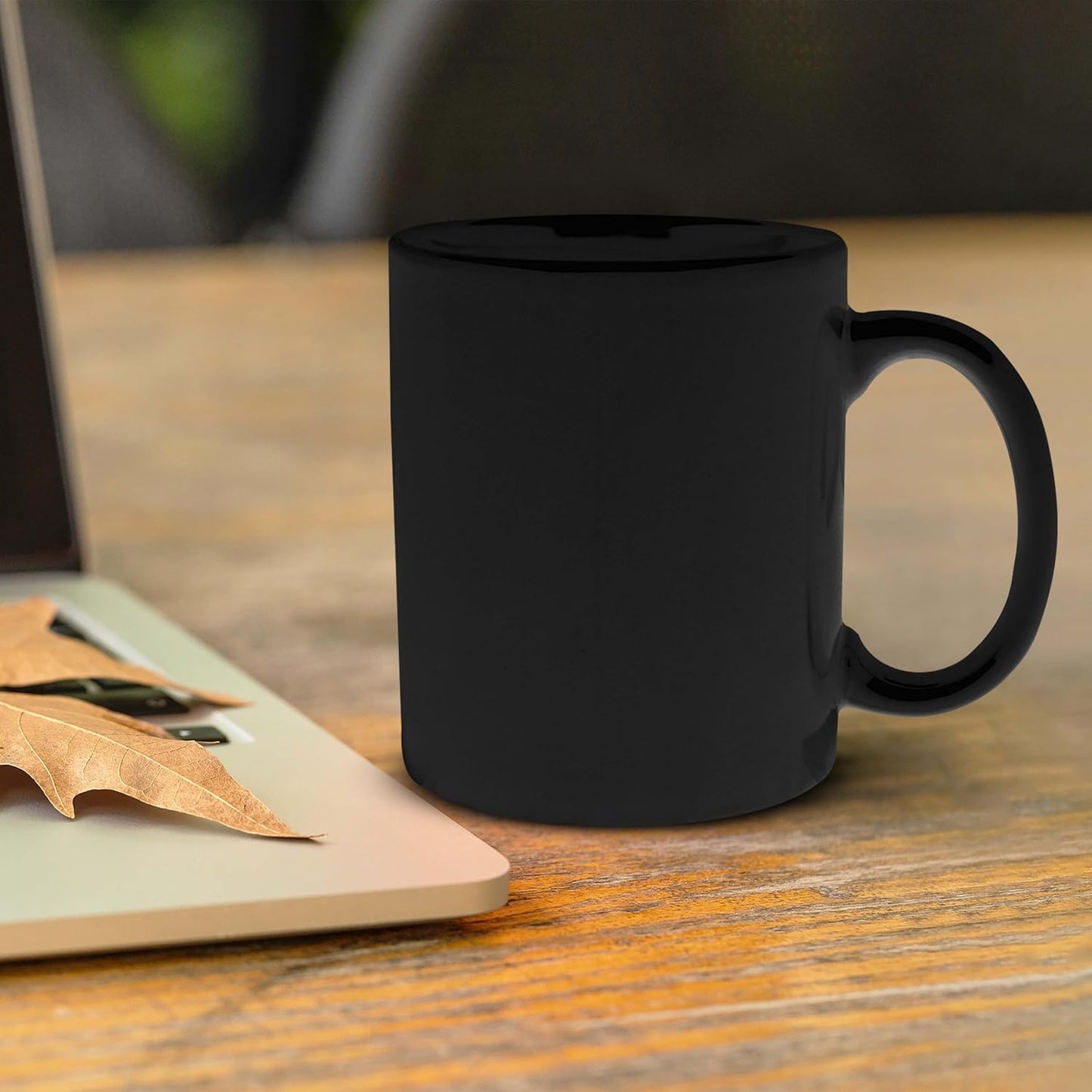 DISCOUNT PROMOS Ceramic Mugs – 11 oz. Set of 10, Personalized Bulk Pack, Perfect for Hot or Iced Drinks, Gaming – Black