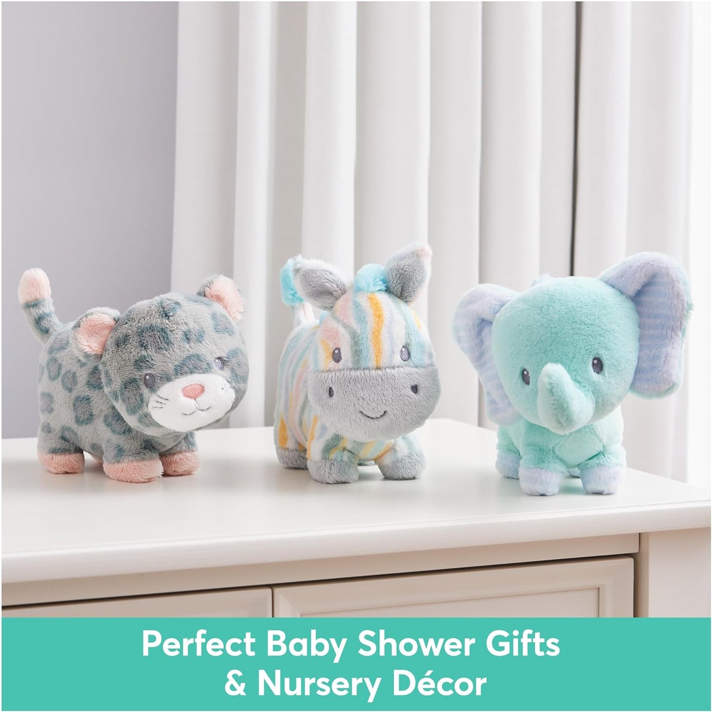 GUND Baby Safari Friends Collection Plush Zebra with Chime, Sensory Toy Stuffed Animal for Babies and Newborns, Multicolored, 7"