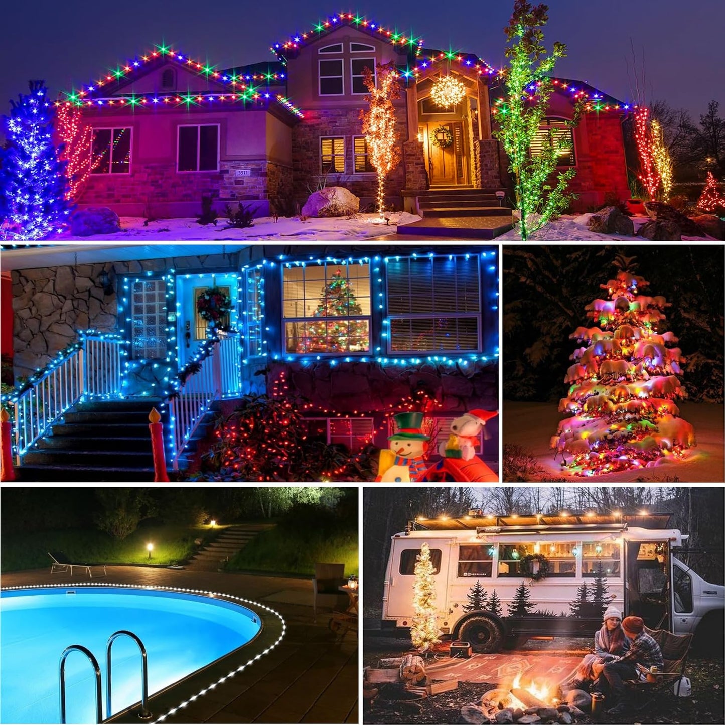 66FT Solar Rope Lights Outdoor Waterproof, 18 Colors Changing 200 LED String Light USB & Solar Powered with Remote, Tube Light Fairy Lighting for Outside Patio Fence Pool Christmas Decor