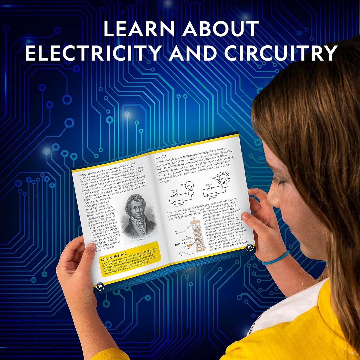 National Geographic Battery Making Kit - Potato Clock and Penny Powered Flashlight Science Kit, 2 Electricity STEM Projects for Kids, Electrical Circuit Toy for Boys and Girls (Amazon Exclusive)