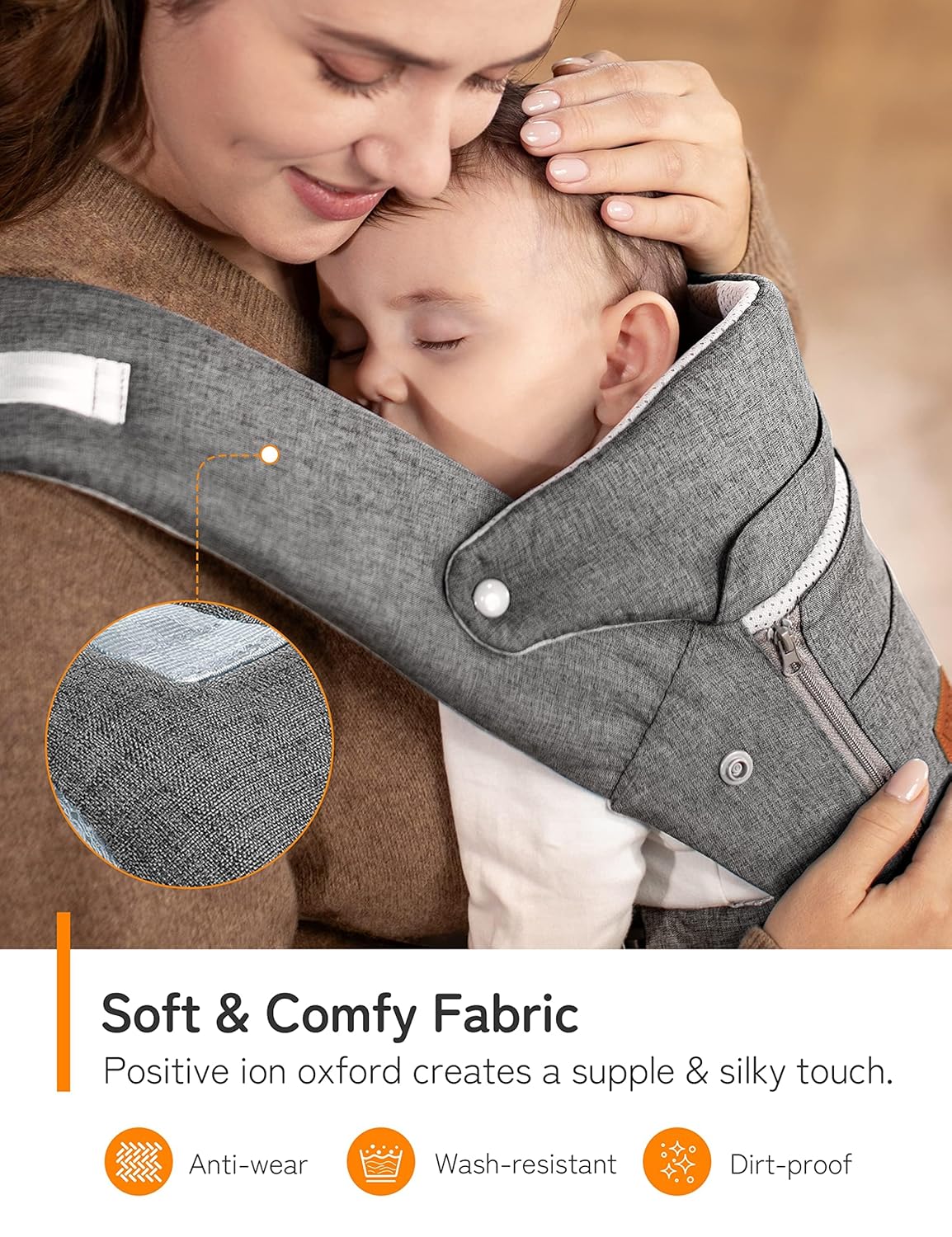 besrey Baby Carrier with Hip Seat Newborn to Toddler, Summer Mesh Front Facing Infant Carrier, Baby Body Holder Chest with Back Support, Front Back Pack with Strap for Men Women Hiking Lumbar Support