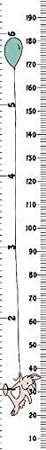 Kids Growth Chart, Wood Frame Fabric Canvas Height Measurement Ruler from Baby to Adult for Child's Room Decoration 7.9 x 79in (7.9 x 79in, Balloon Rabbit)