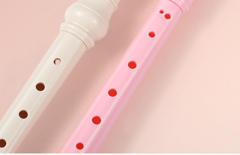 German Fingering, Natural,Soprano Recorders Descant Flute With Cleaning Rod German Style for Chrildren Kids Beginner Graduation or Back to School Gift (Blue six holes)