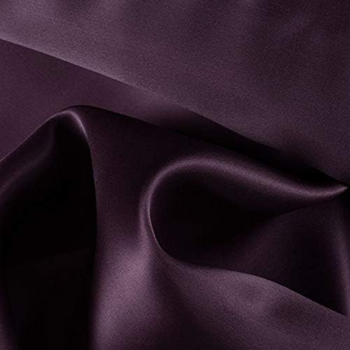 MDS Pack of 125 PCS Satin Chair Sashes Charmeuse Sateen Dining Chair Bows Ribbon Ties Back Sash for Wedding Party Birthday Home Hotel Restaurant Banquet Decoration (7 x 108 Inch, Plum)