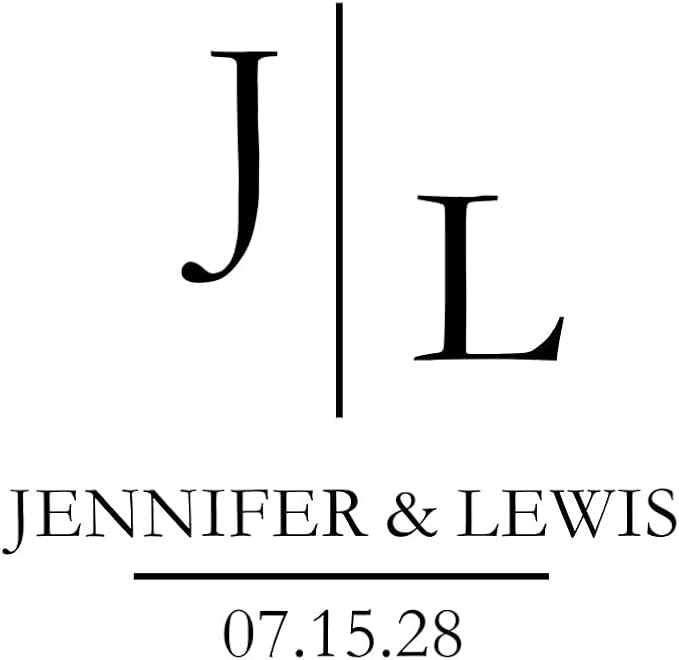 Personalized Wedding Embosser | Custom Made with Initials or Monograms for Couples | Elegant Designs for Stationery, Invitations, Napkins, and More (Design 6)