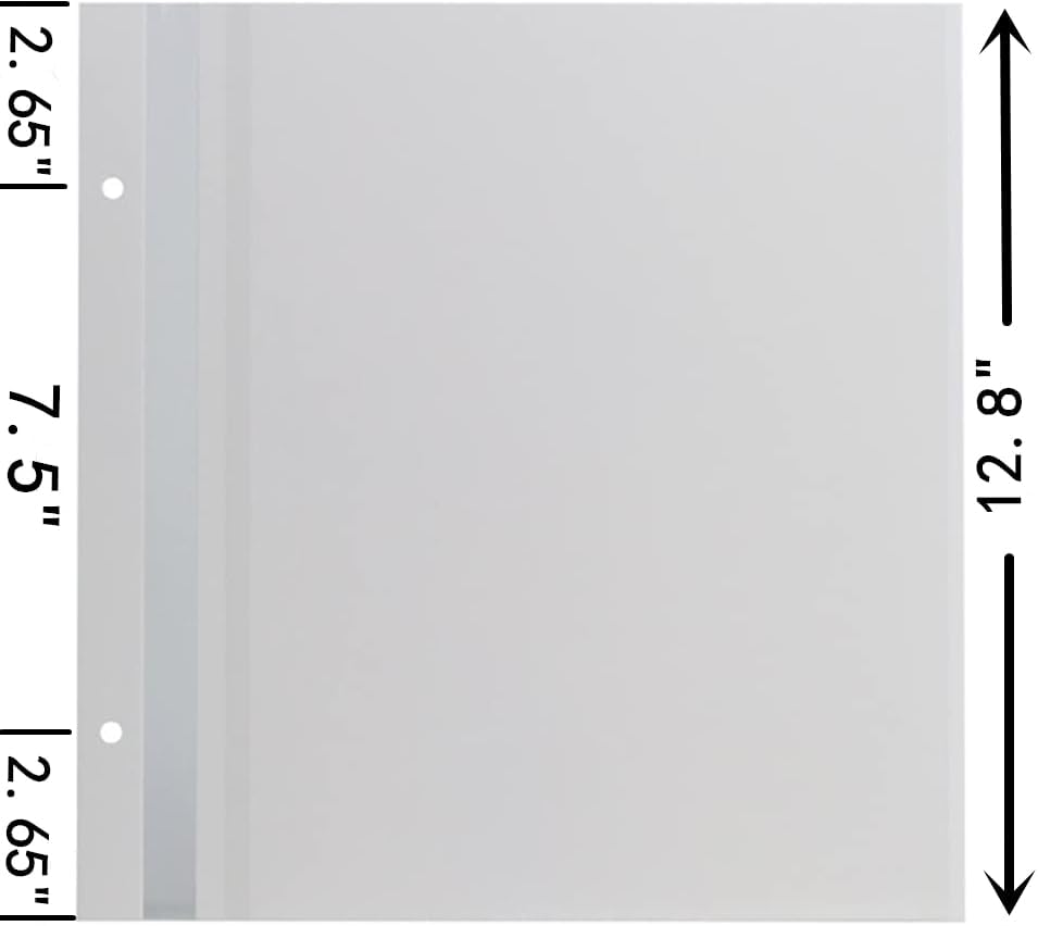 Semfalbuums Photo Album Refill Pages for Self Adhesive Scrapbook Magnetic Photo Albums 13.2x12.8 20 Pages